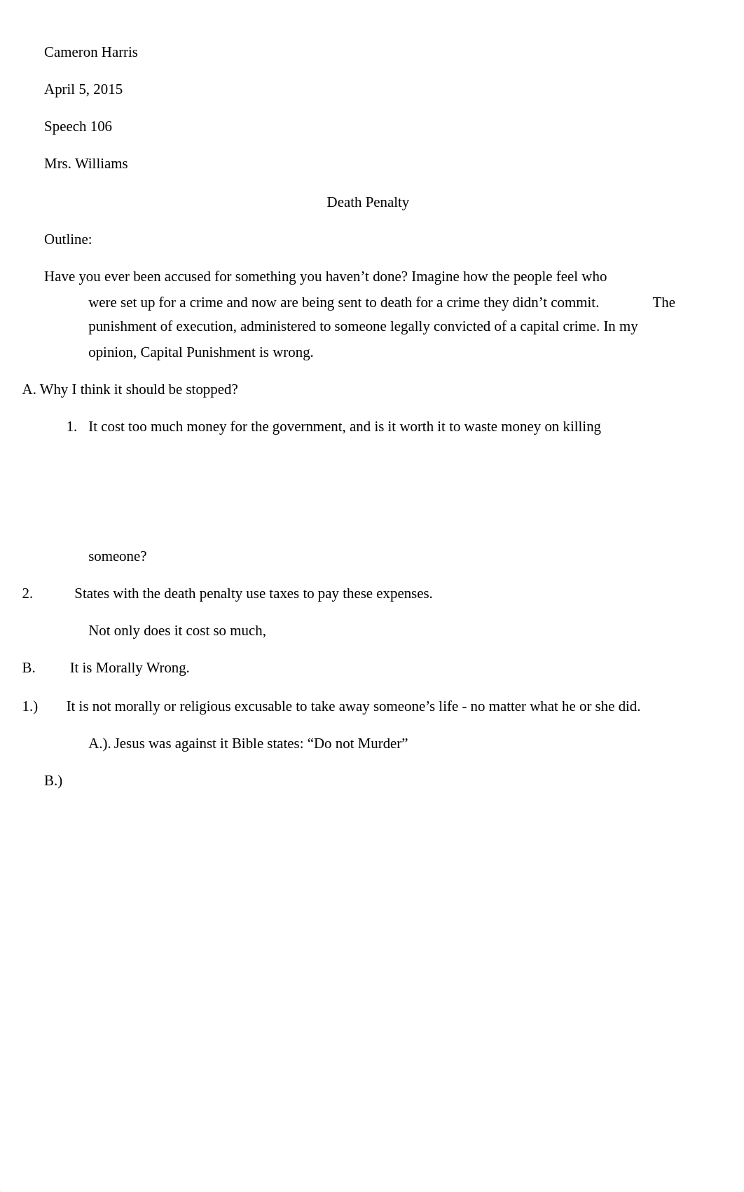 Death penalty Outline WORK CITIED_dbzmvfnfwsn_page1