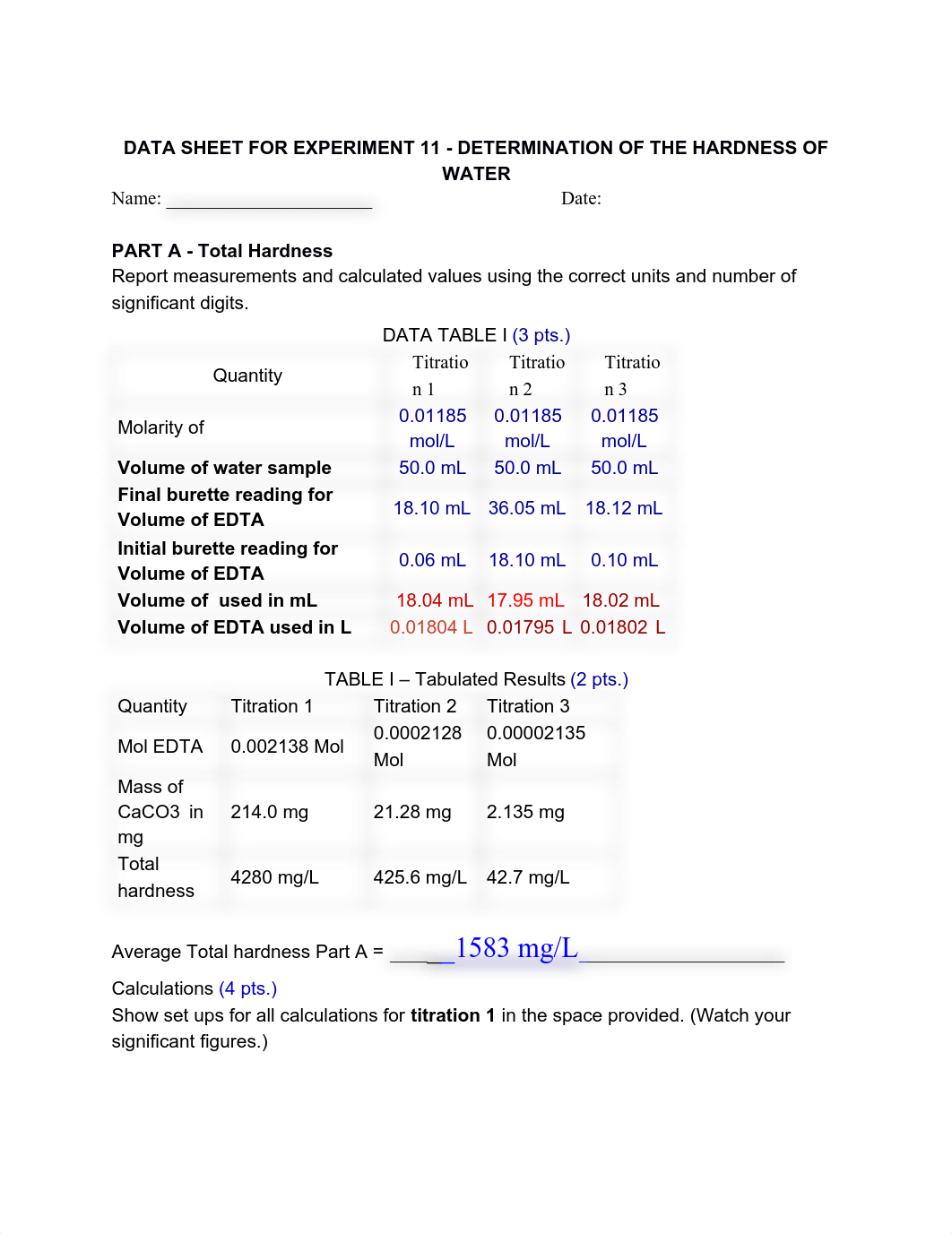 DATA SHEET FOR EXPERIMENT 11 - DETERMINATION OF THE HARDNESS OF WATER.pdf_dbzpx3xr3e8_page1