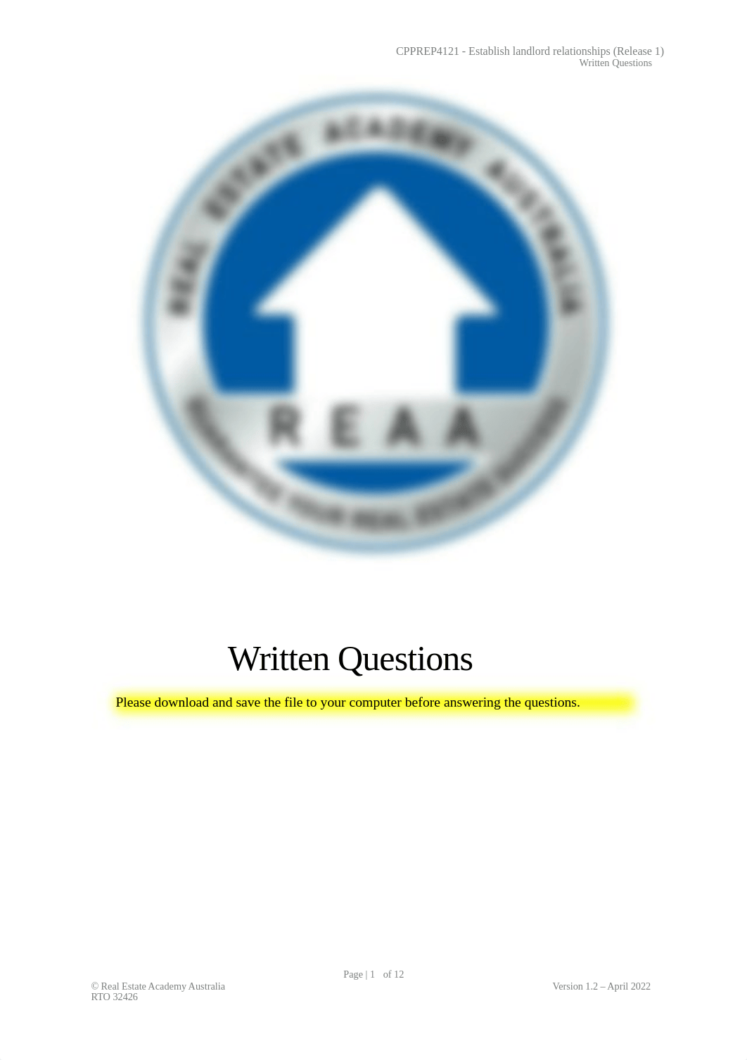 REAA - CPPREP4121 - Written Questions v1.2.docx_dbzxfl76hji_page1