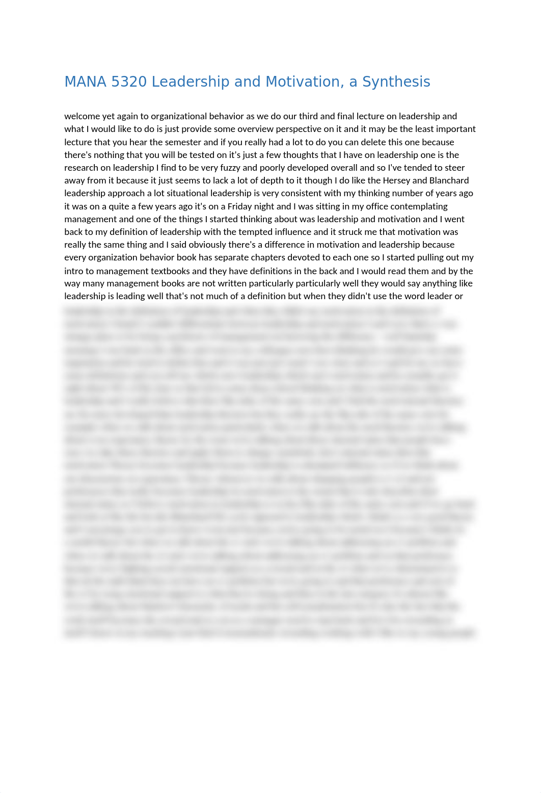 MANA 5320 Leadership and Motivation Transcript.docx_dc03vt0tk8i_page1