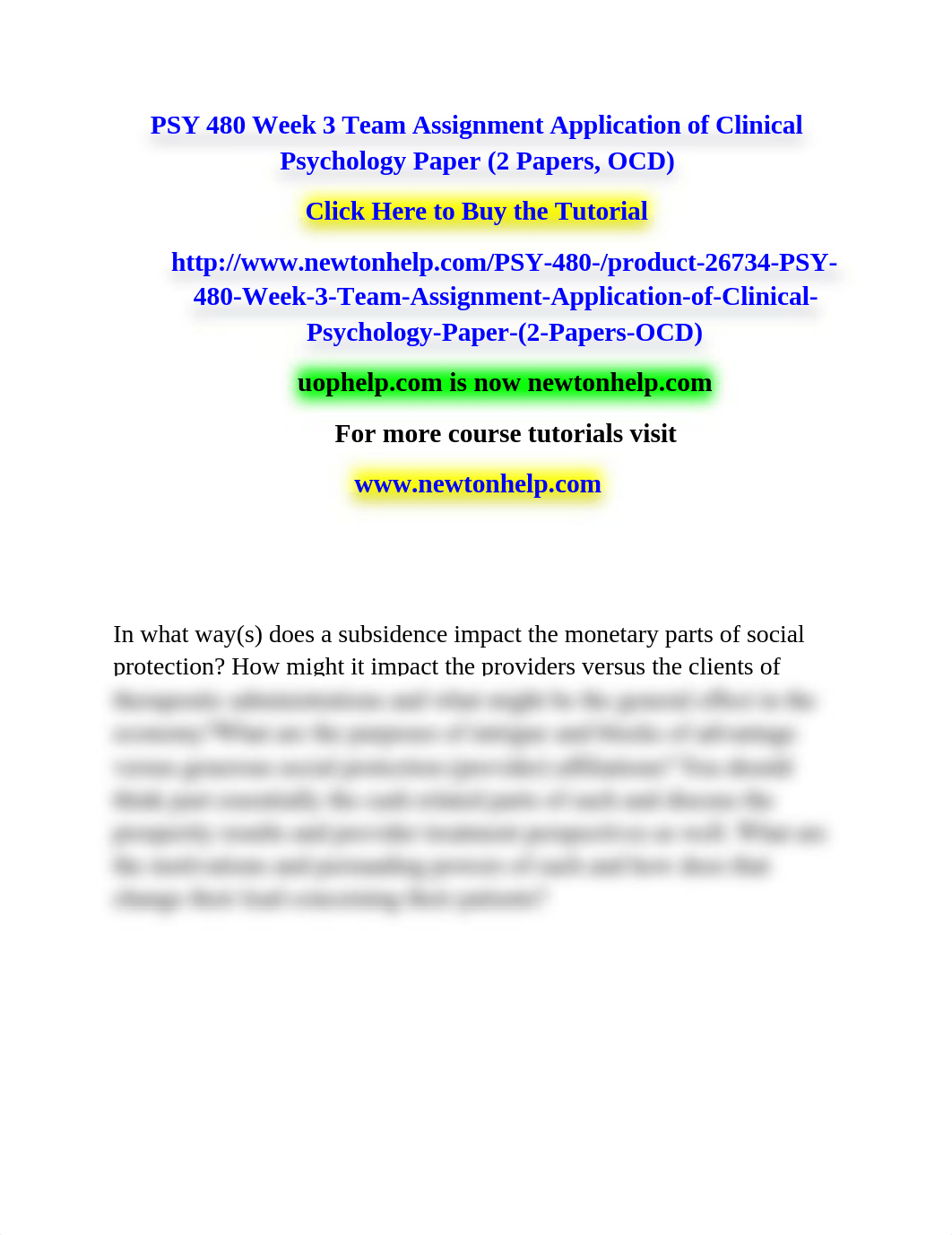 PSY 480 Week 3 Team Assignment Application of Clinical Psychology Paper (2 Papers, OCD).doc_dc07tse03od_page1