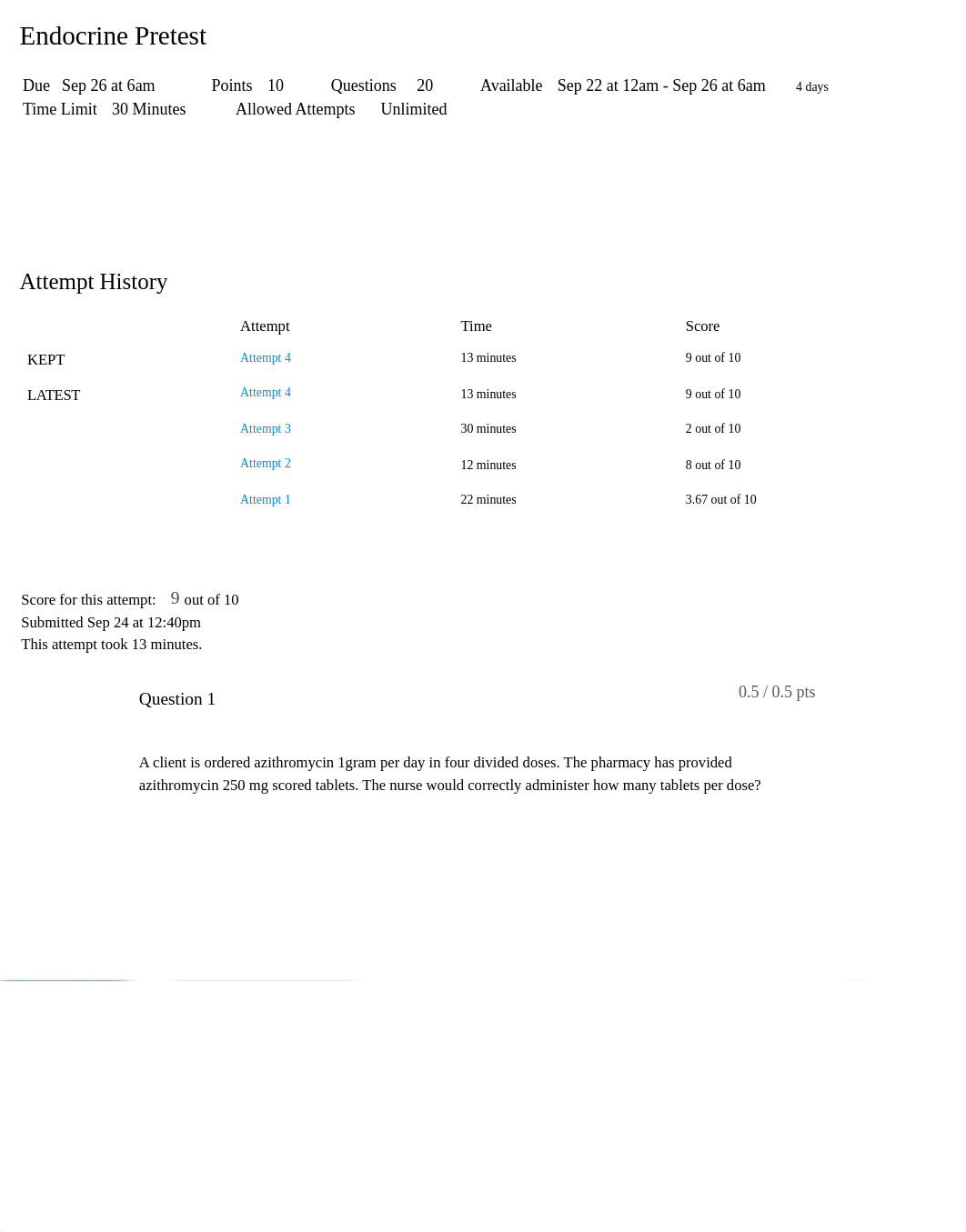 Endocrine Pretest: NSG132 Concepts in Nursing II (30237).pdf_dc0iu98nunx_page1