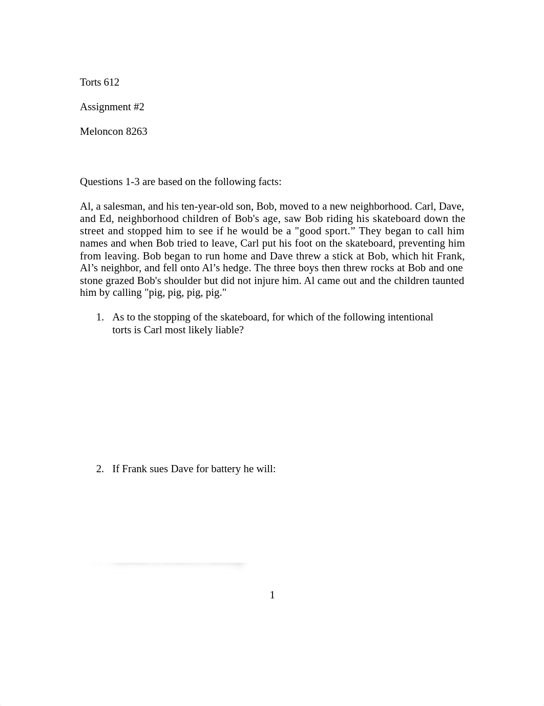 Torts 612 Assignemnt #2.docx_dc0p1p56iva_page1