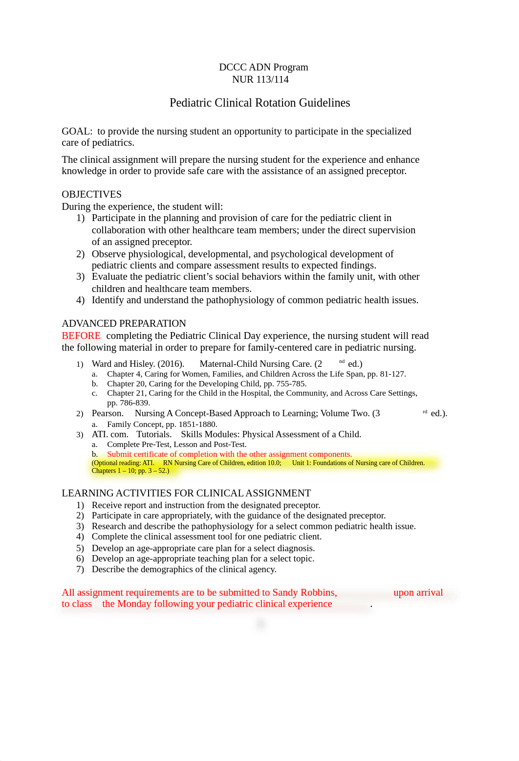 Pediatric Clinical Assignment 11:5:19.doc_dc0tf3zpye5_page1