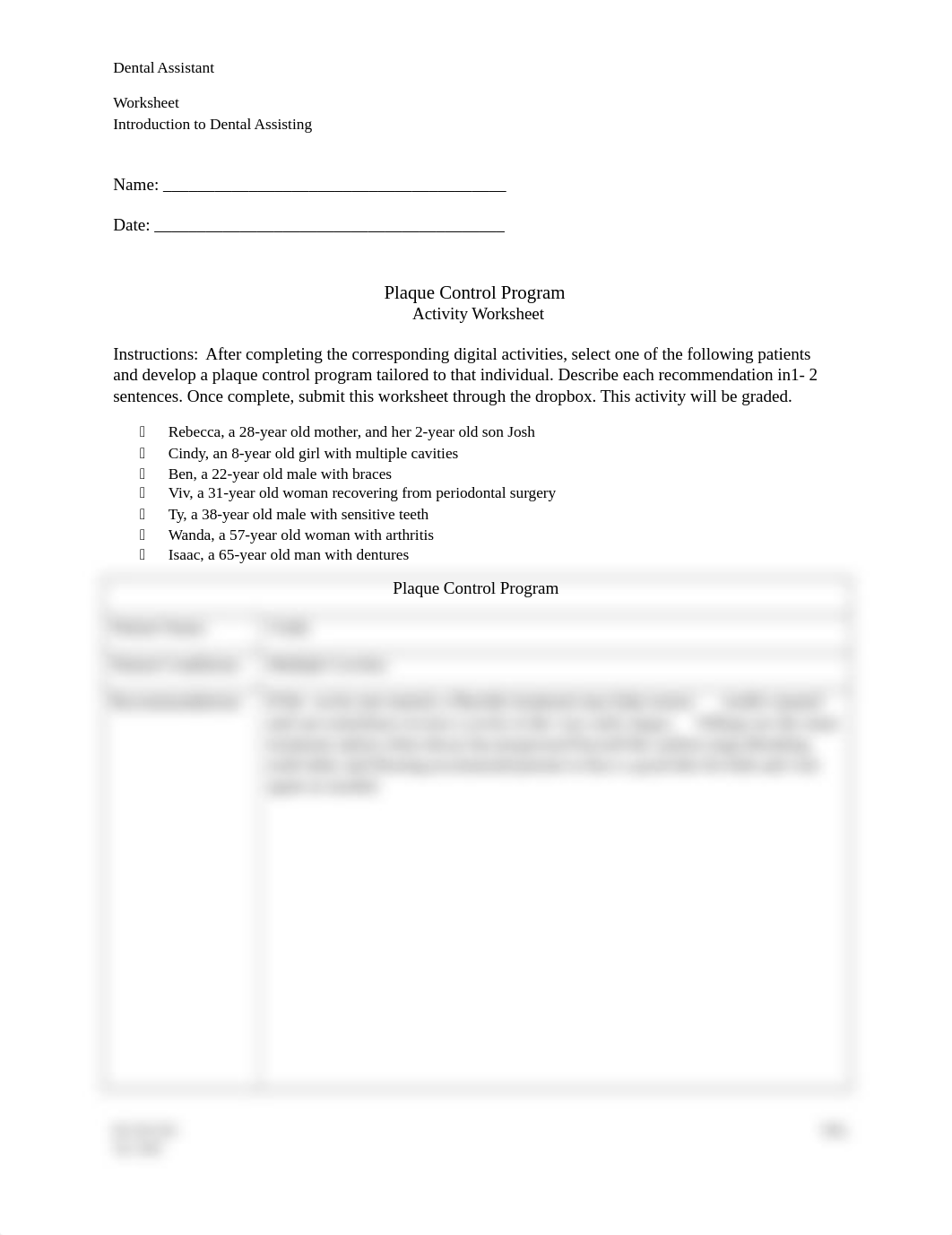 Plaque activity  and patient procedure.doc_dc0wtvwunul_page1