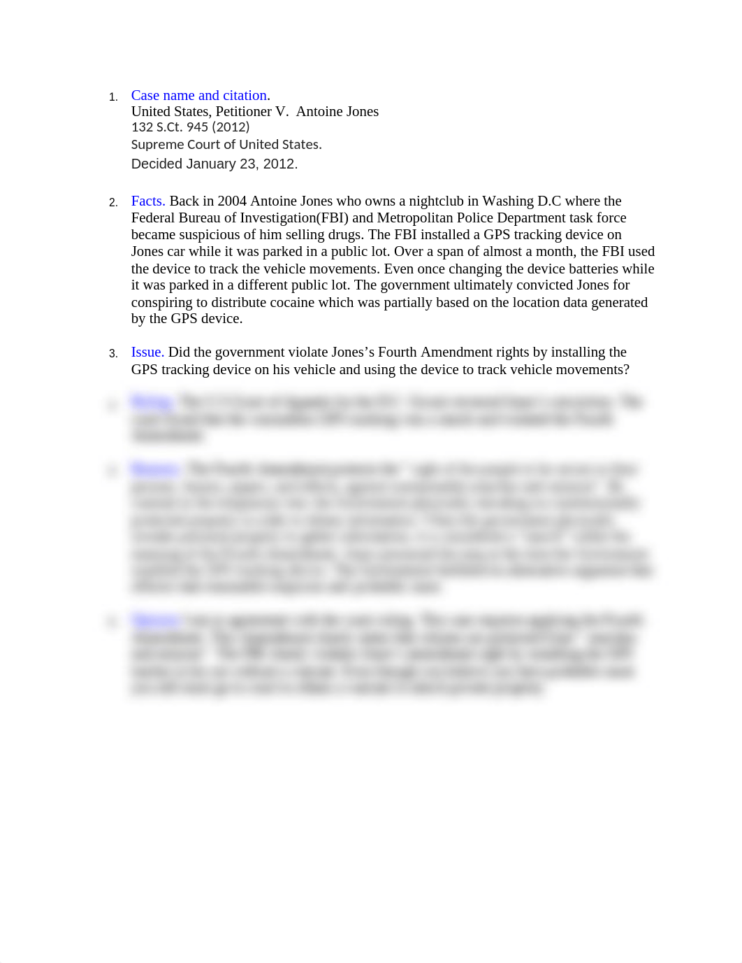 United States, Petitioner V.  Antoine Jones Case Brief.docx_dc1bj9zl51v_page1