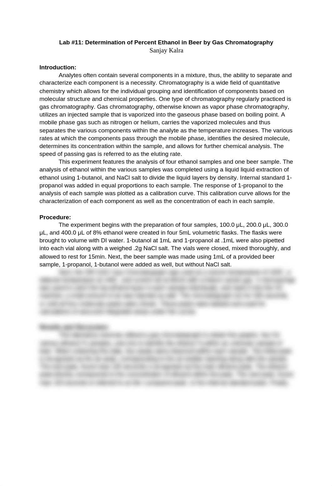 Lab 11 Determination of Percent Ethanol in Beer by Gas Chromatography.docx_dc1c1q7u7fn_page1