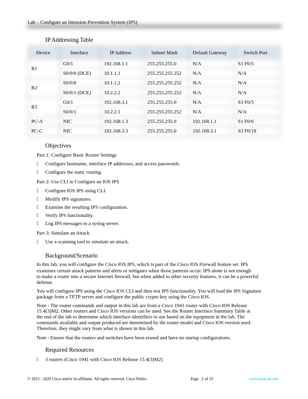 5.4.1.1 Lab - Configure an Intrusion Prevention System (IPS).docx_dc21mj2wazh_page2