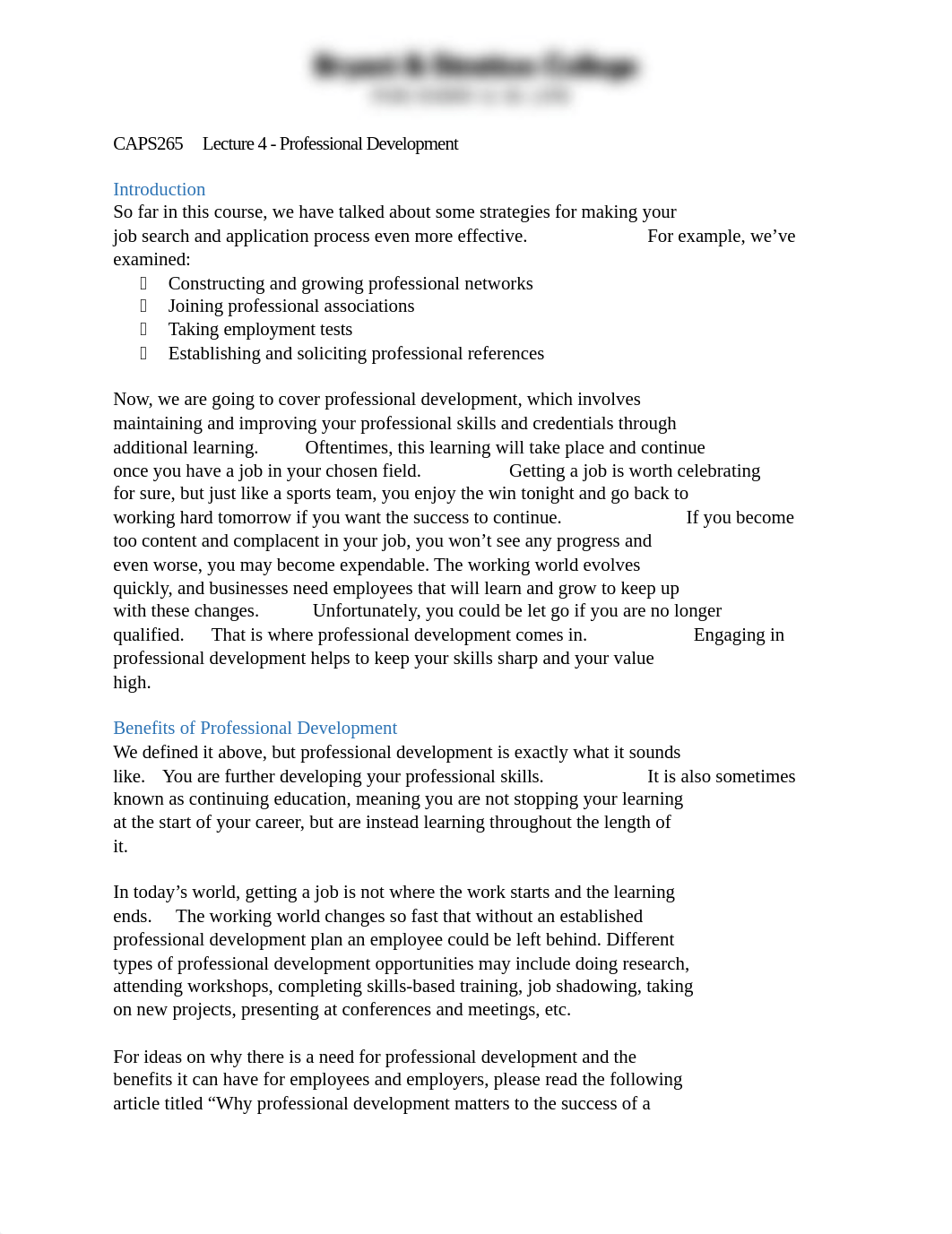 CAPS265 Lecture 4 - Professional Development.docx_dc25qpy4hc7_page1