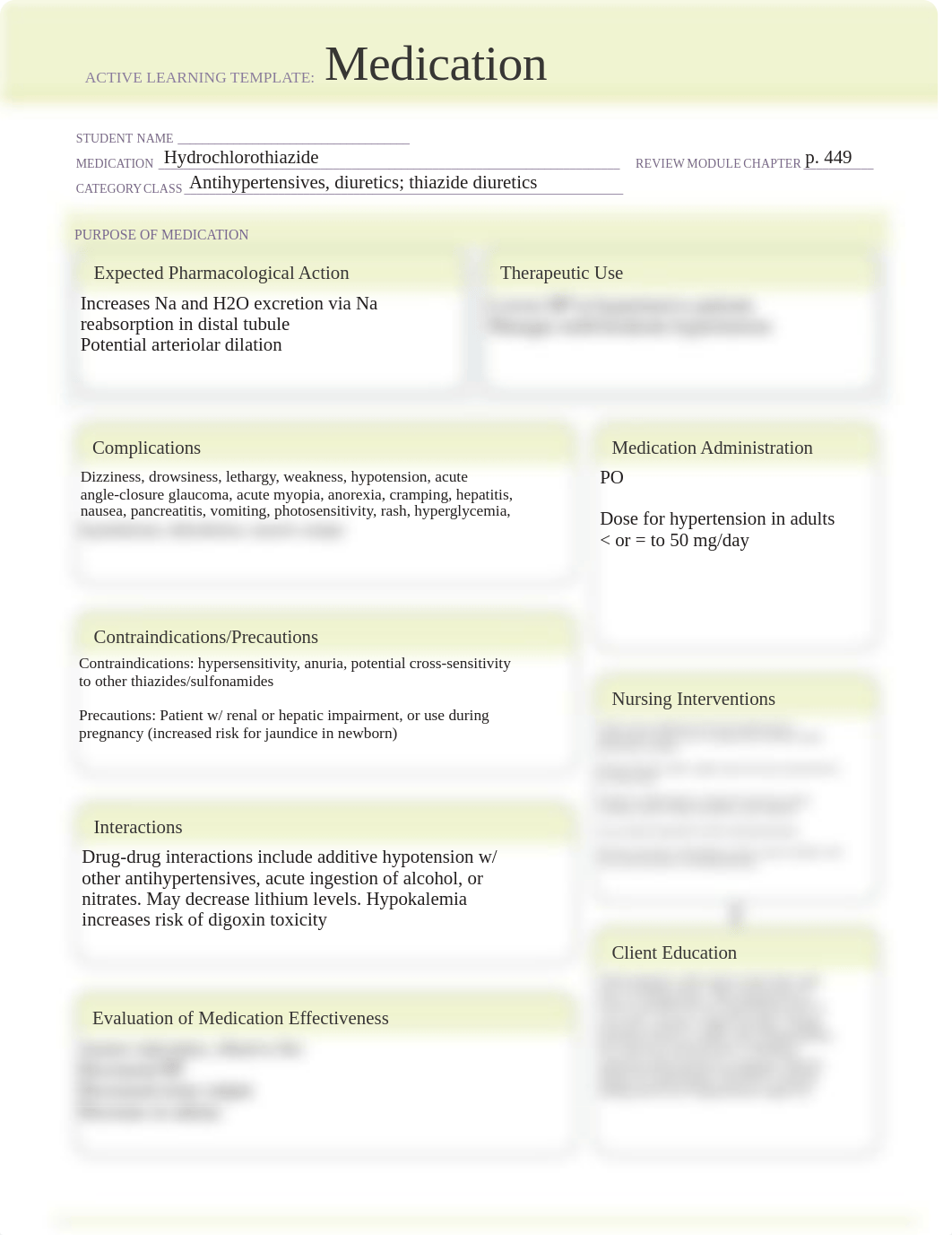 ATI medication Template - HYDROCHLOROTHIAZIDE.pdf_dc25tlxuf9q_page1