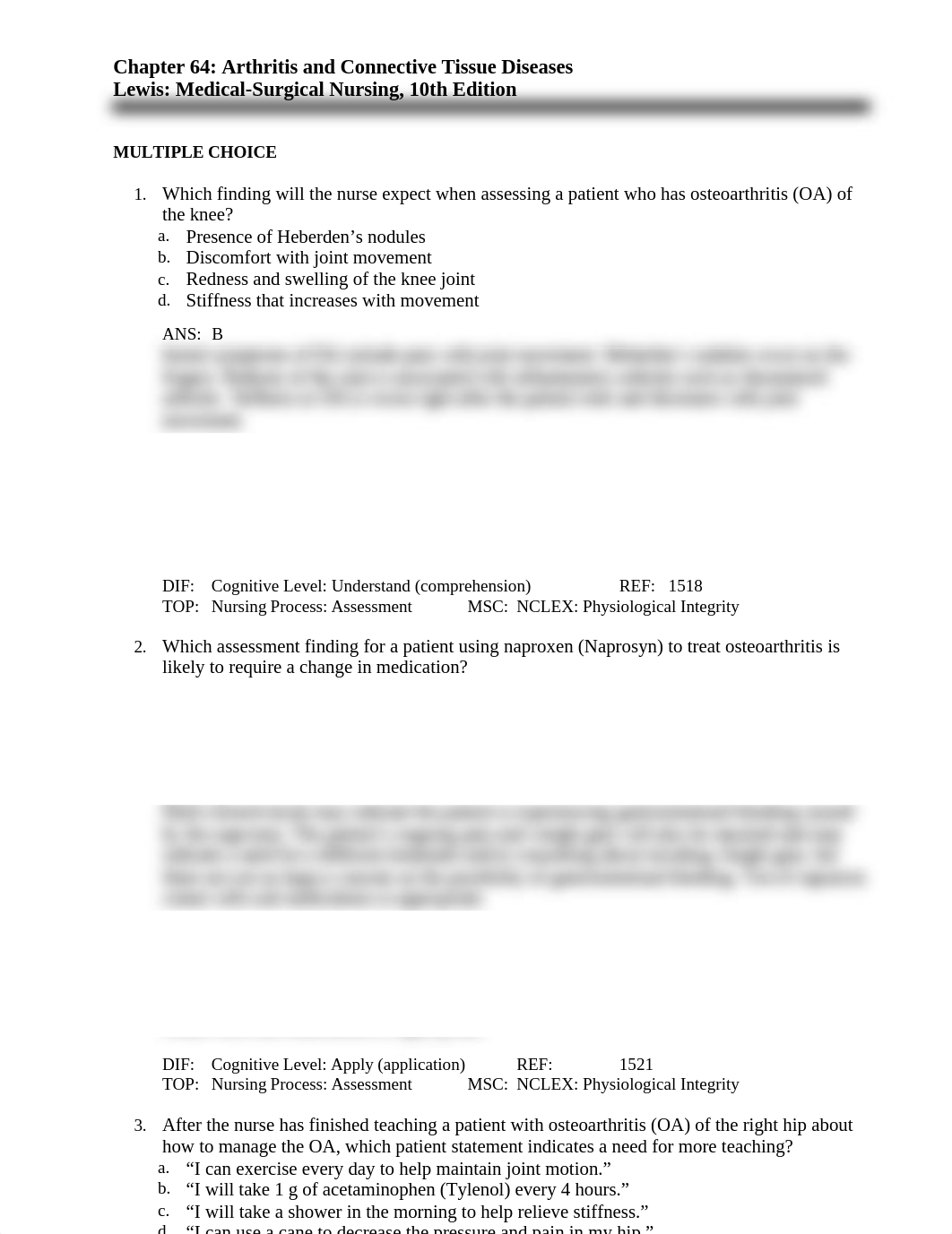 Chapter 64 Arthritis and Connective Tissue Diseases Med Surg 1.doc_dc2tskt5l6h_page1