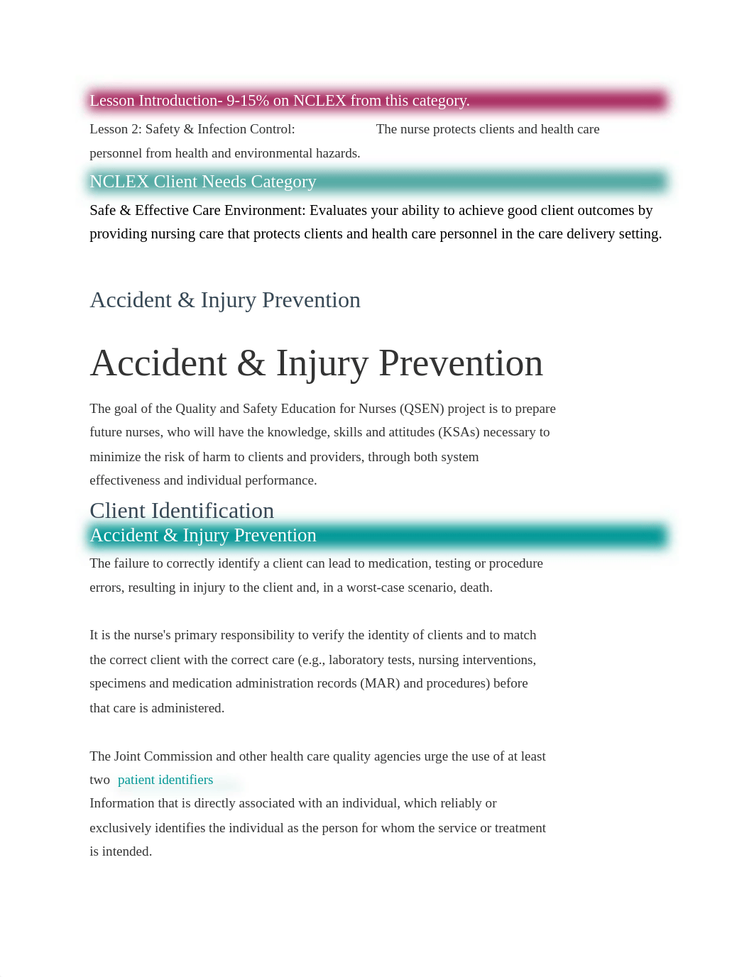 Safety and Infection Control - NCSBN .docx_dc31gjtwurz_page1