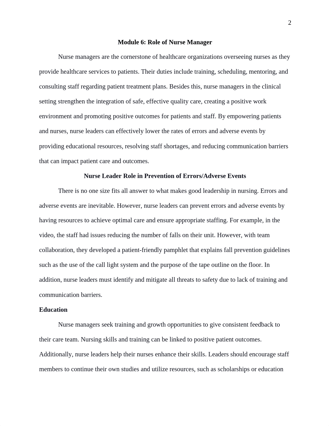 Williams_NURS 3000_Week 6 Role of a Nurse Manager.doc_dc32dnps51i_page2