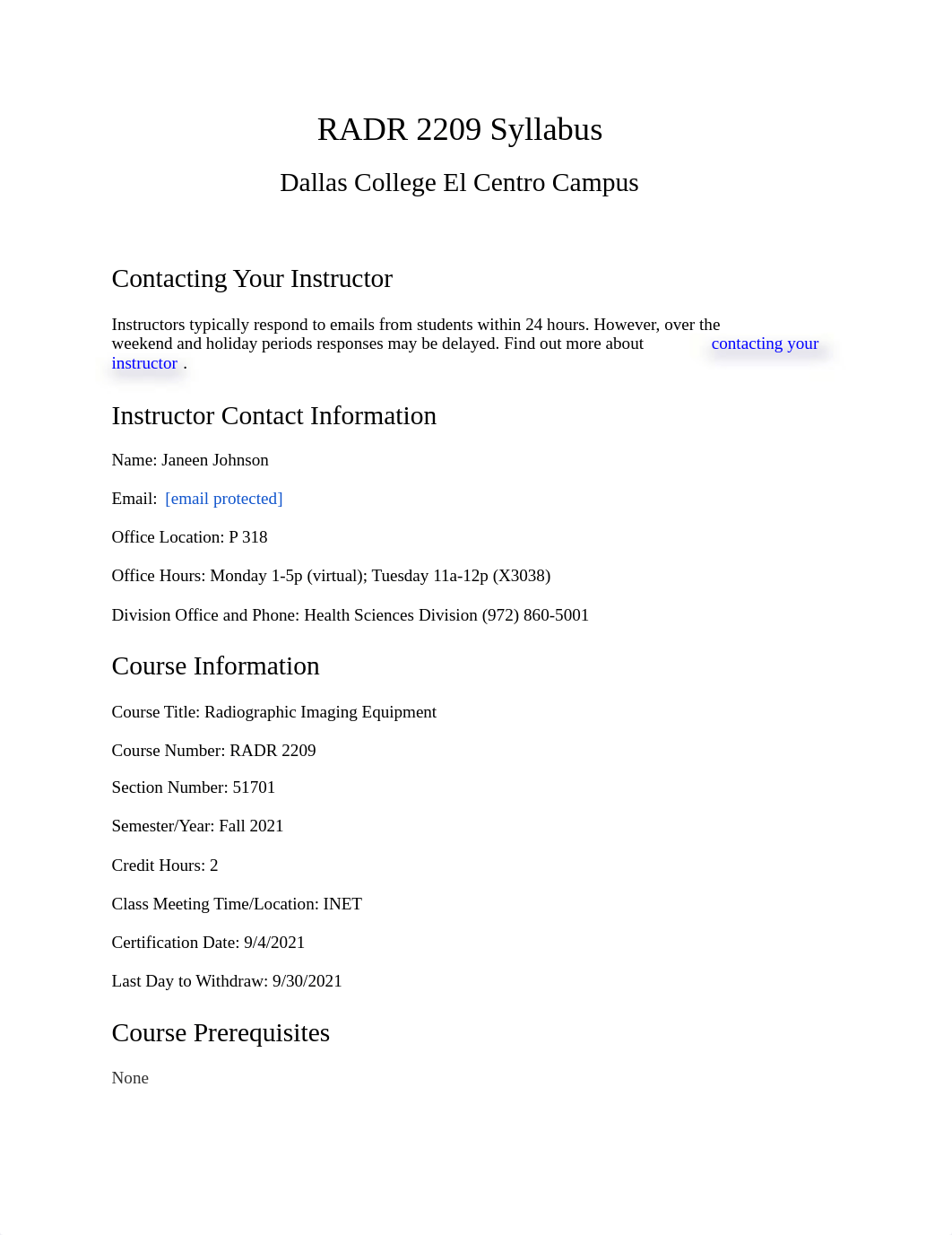 FA21 RADR 2209 Radiographic Imaging Equipment Syllabus_J.Johnson.pdf_dc3rnx8b1td_page1