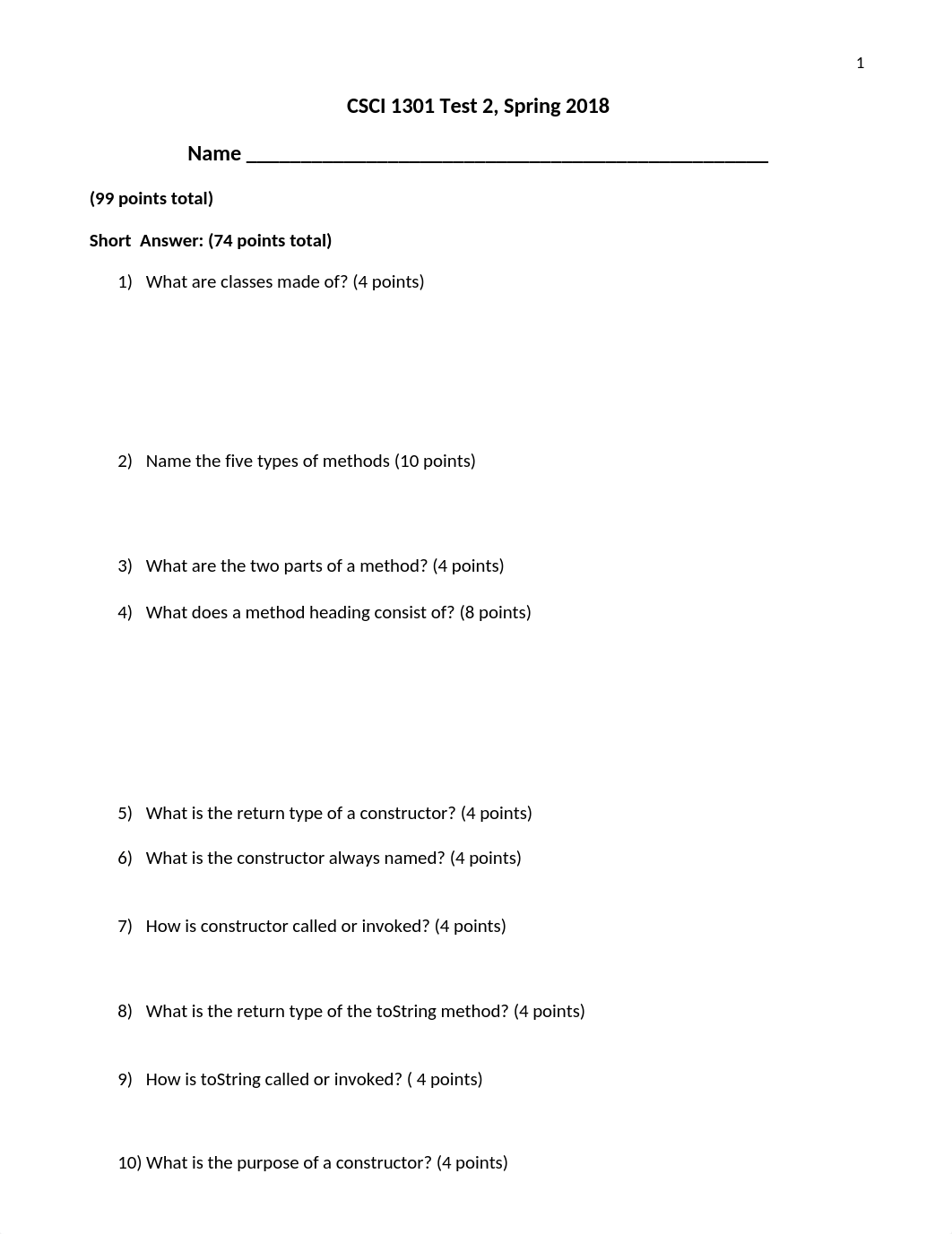 CSCI 1301 Test 2 Spring 2018.docx_dc3zhuzi48j_page1