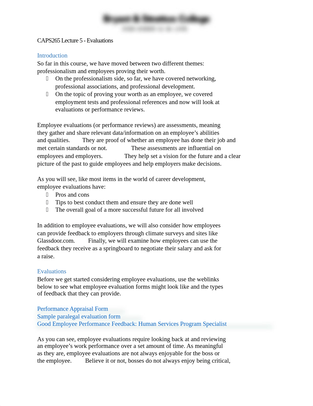 CAPS265 - Week 5 Lecture - Evaluations.docx_dc4h578u98o_page1