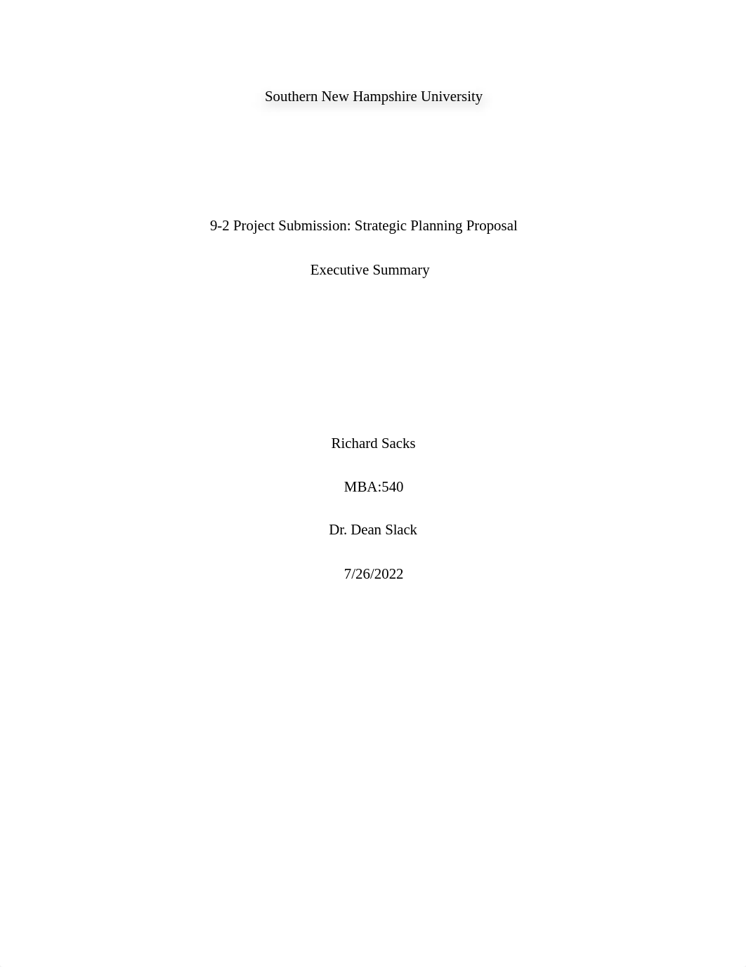 Richard Sacks - MBA-540 - 9-2 Project Executive Summary.docx_dc4w60vkp3f_page1