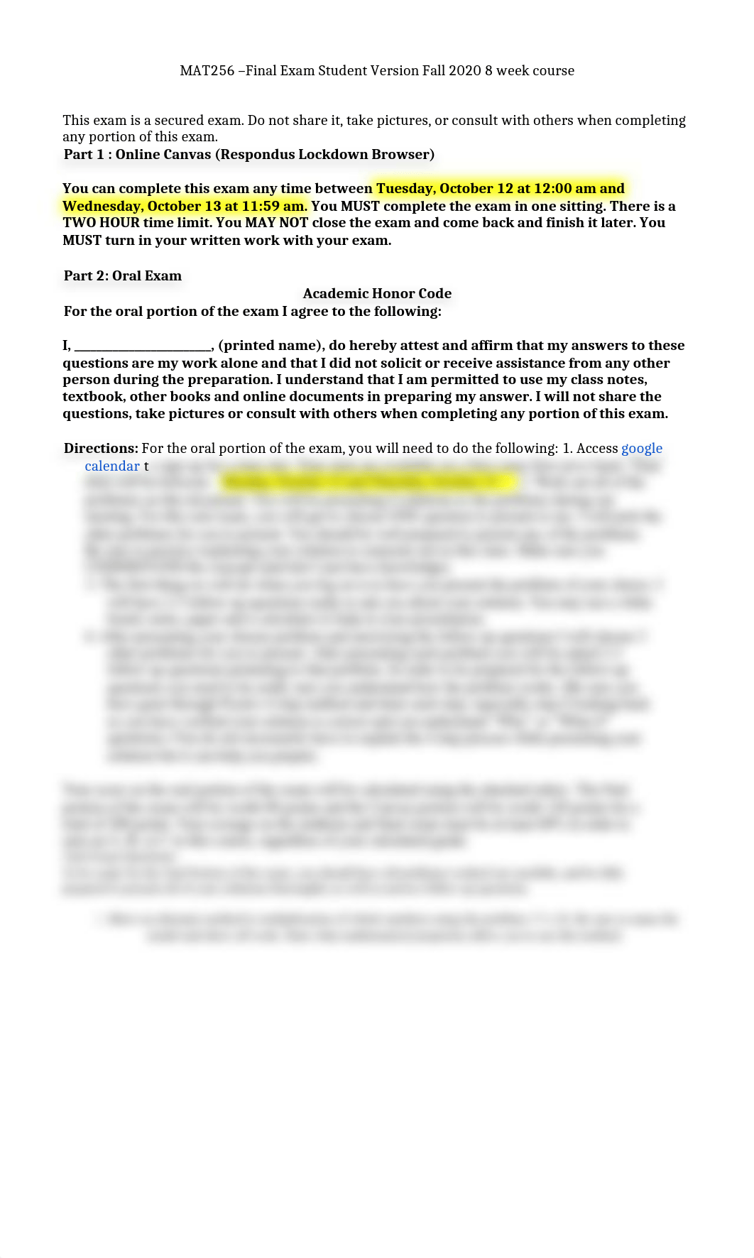 Student Copy - MAT 256 Final Oral Exam Fall 2020  - Klassen 8 Wk  Class .docx_dc5aipfrd66_page1