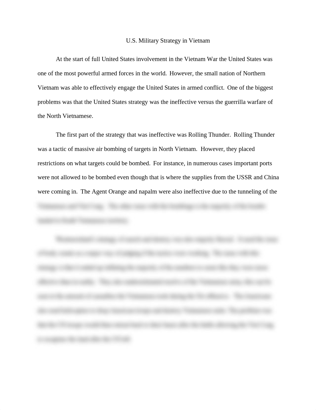 Discussion Three Essay - U.S. Strategy in Vietnam_dc5ayn3l6yz_page1