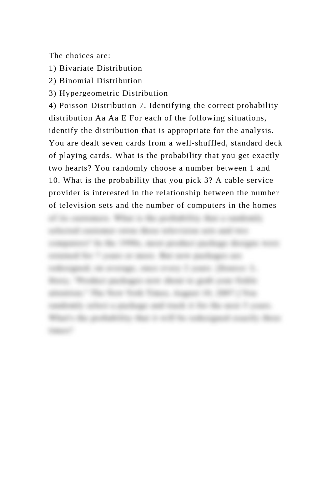 The choices are1) Bivariate Distribution2) Binomial Distributio.docx_dc5qf33nweb_page2