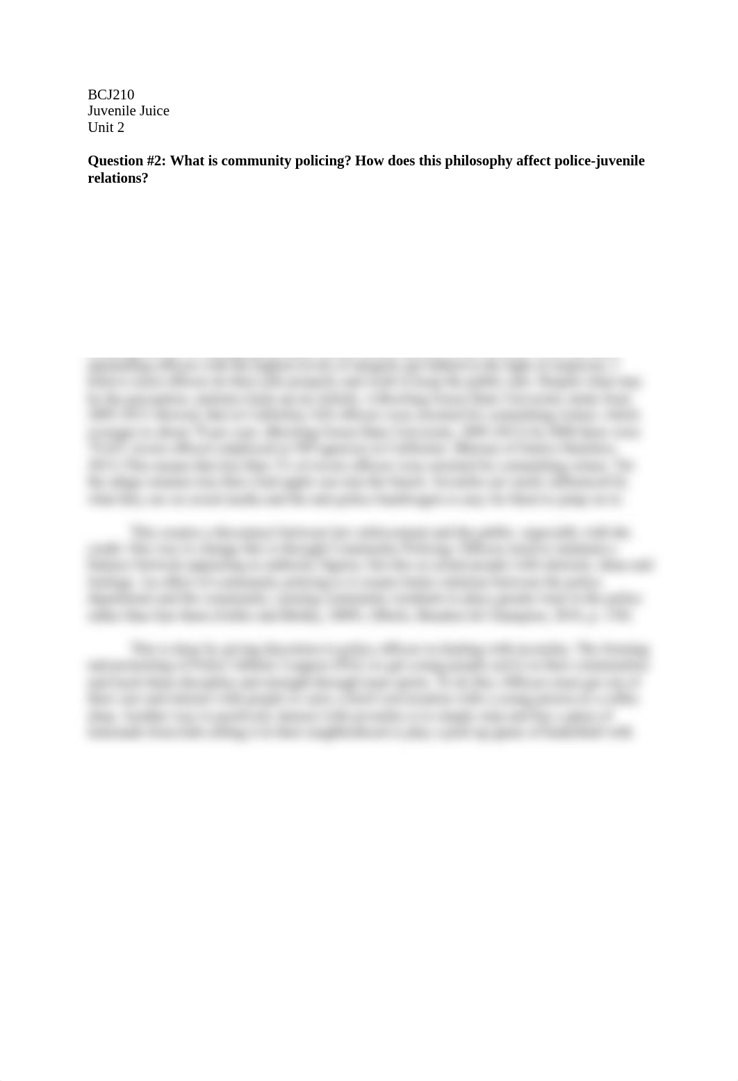 BCJ210 Juvenile Justice-Unit 2  paper.docx_dc5x868j8rb_page1