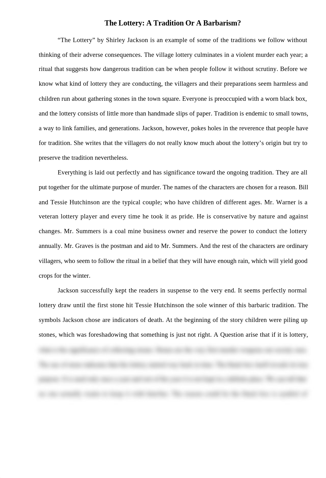 The Lottery: A Tradition Or A Barbarism?_dc5yty8agt7_page1