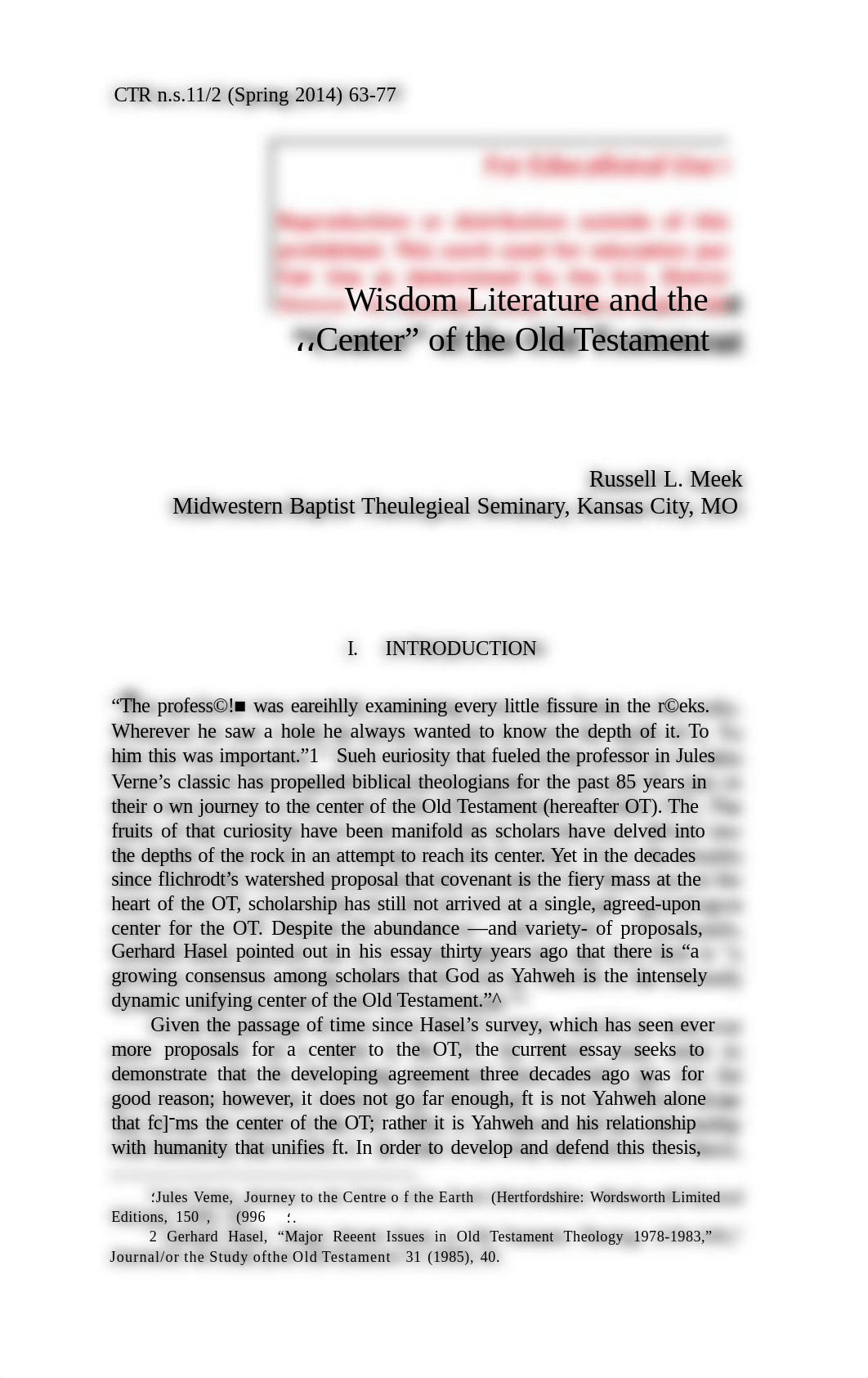 BI1103_L7_Meek, Wisdom Literature and the 'Center' of the Old Testament, pp 63-77.pdf_dc66fedrxx7_page1