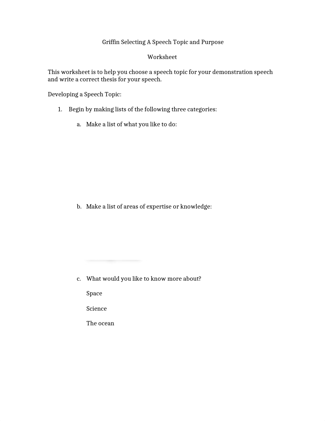 Griffin Selecting A Speech Topic and Purpose worksheet-4 (1) (3).docx_dc67ntwvmg8_page1