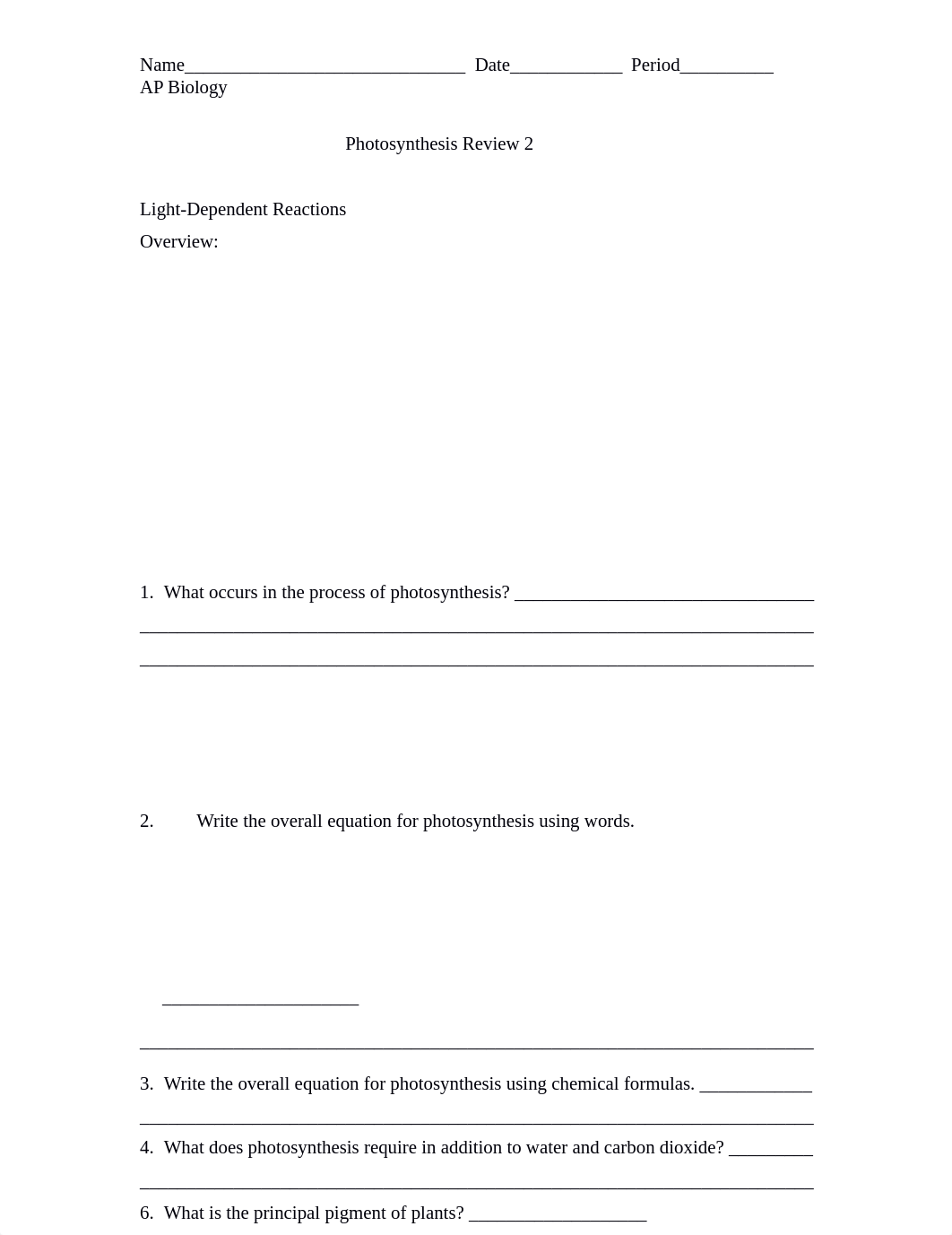 Nyaira Ballinger - Photosynthesis Review Worksheets 2.docx_dc6g8z4rb51_page1