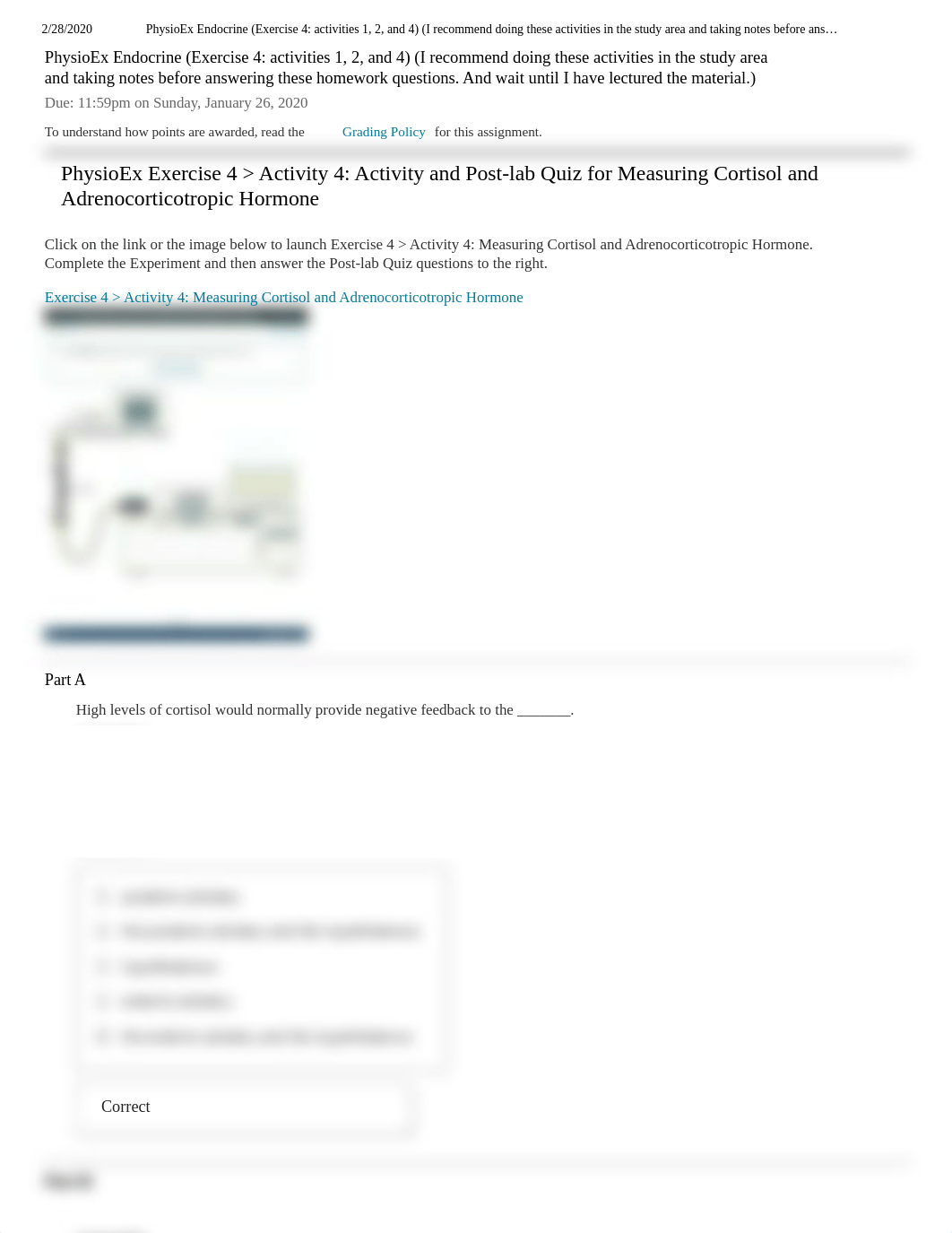 PhysioEx Endocrine (Exercise 4: activities 1, 2, and 4) (I recommend doing these activities in the s_dc707e3pzsb_page1