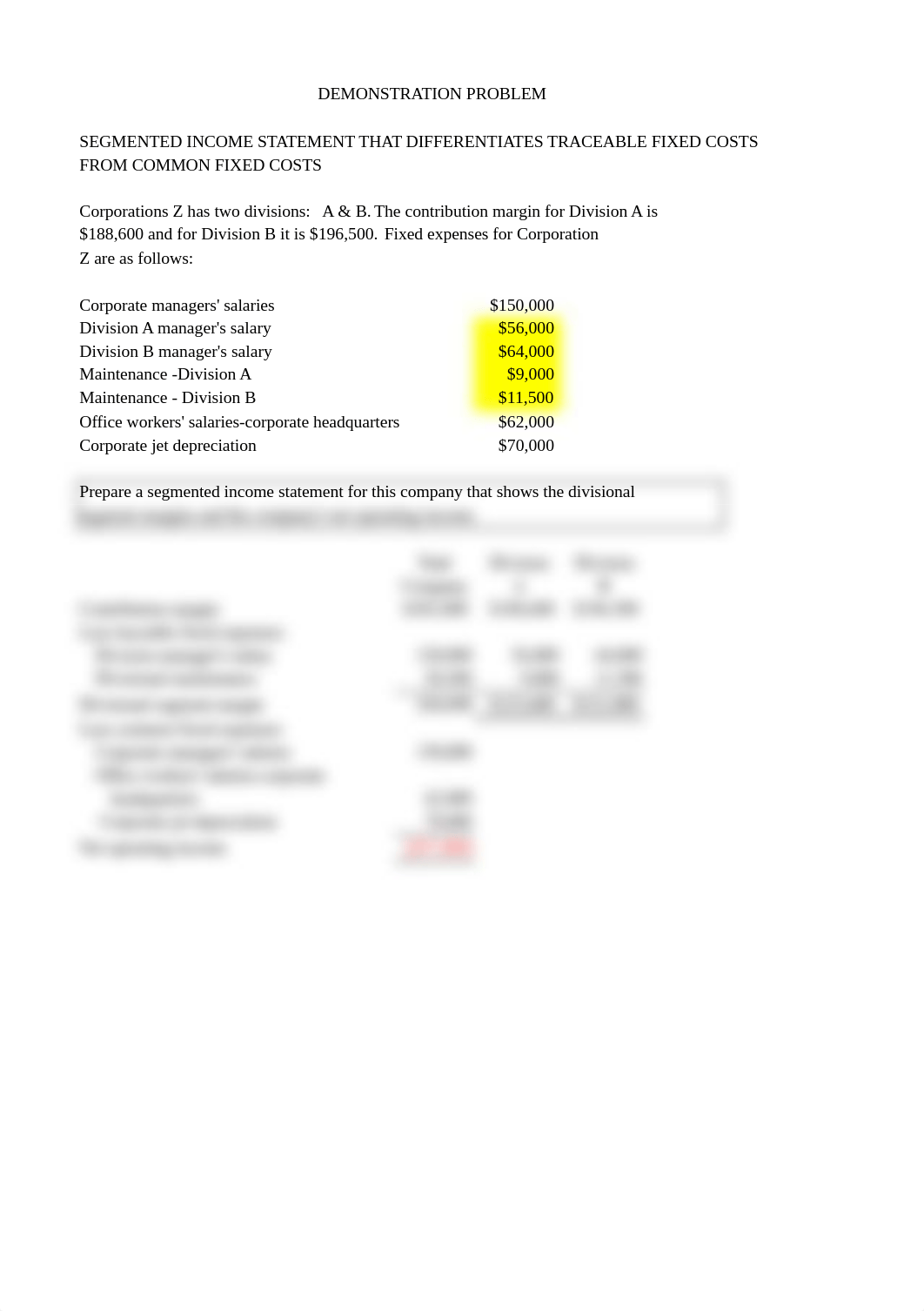 Demo Problem_Segmented Income Statement Traceable Fixed Costs.xlsx_dc74cuedhyy_page1