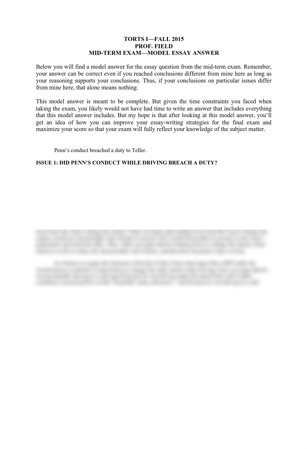 Torts I - Midterm Essay Example.pdf_dc7t865x7rw_page1