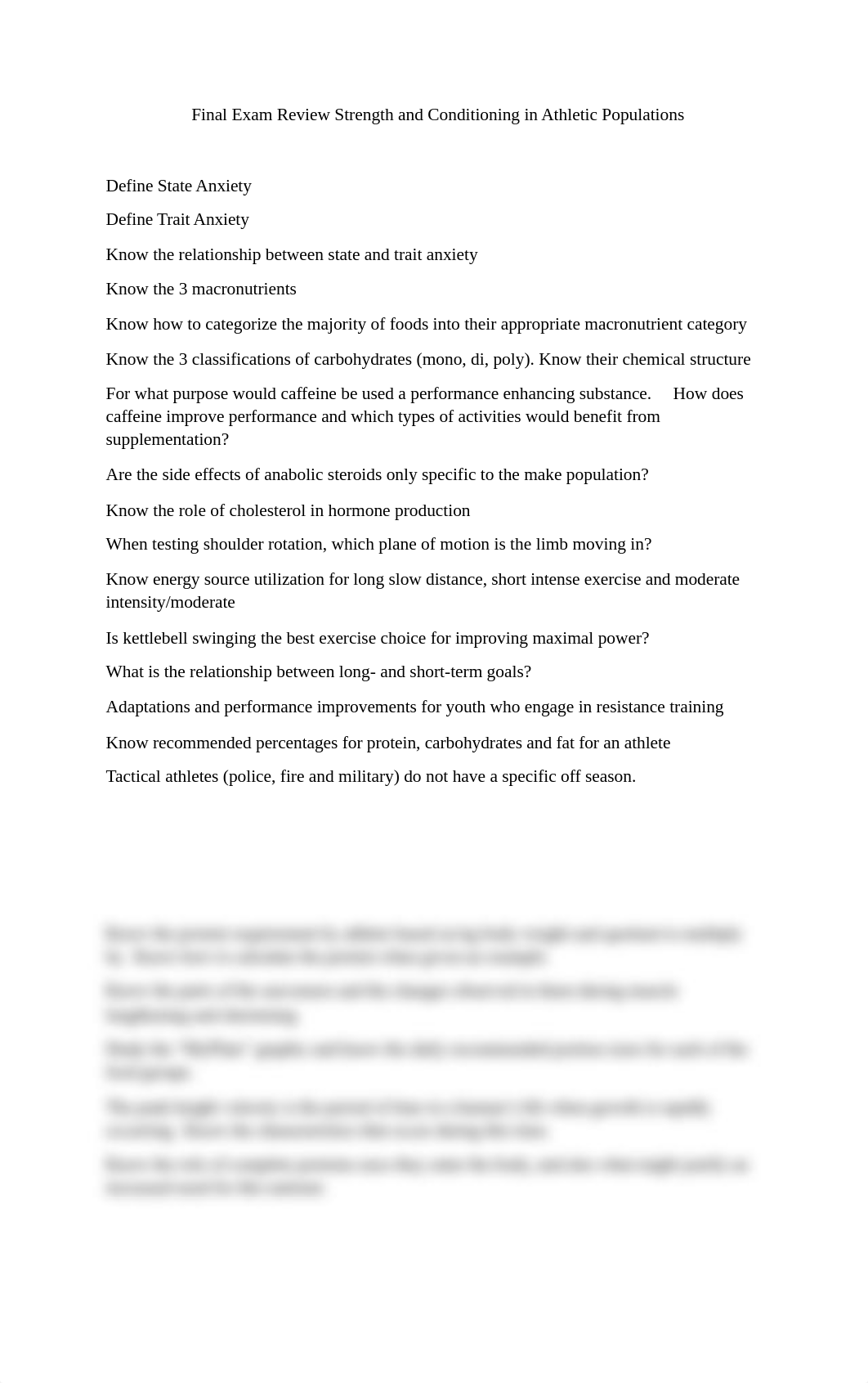 Final Exam Review Strength and Conditioning in Athletic Populations.docx_dc818ukpcgb_page1