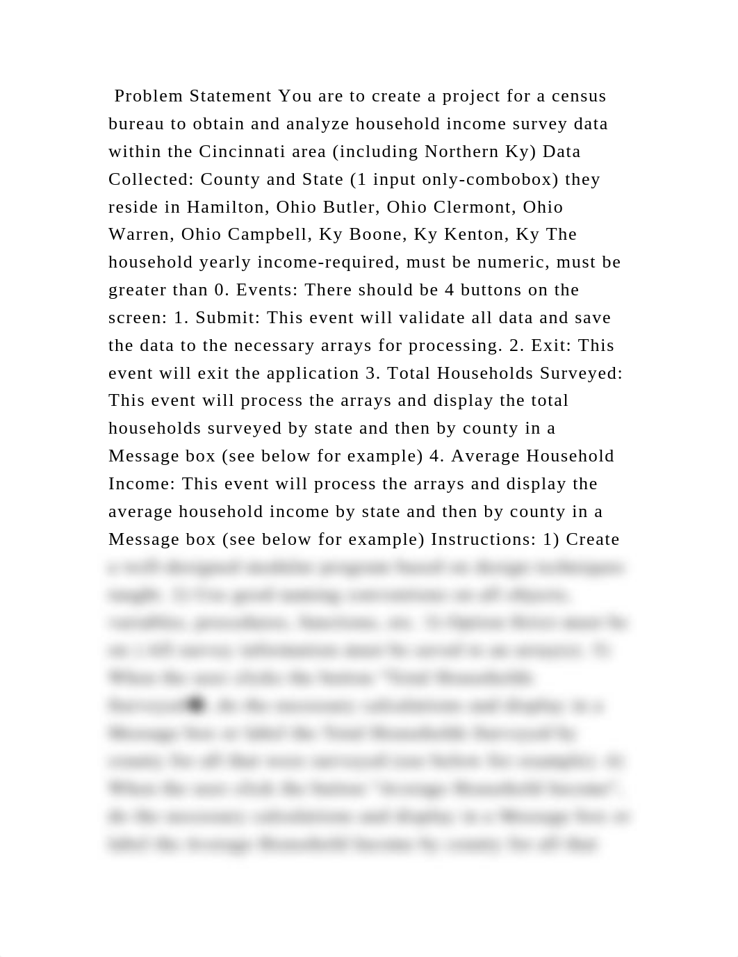 Problem Statement You are to create a project for a census bureau to .docx_dc858t16q9k_page2