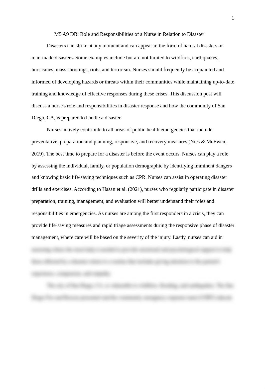 M5 A9 DB ROLE AND RESPONSIBILITIES OF A NURSE IN RELATION TO DISASTER.docx_dc8b8yx5d6q_page1