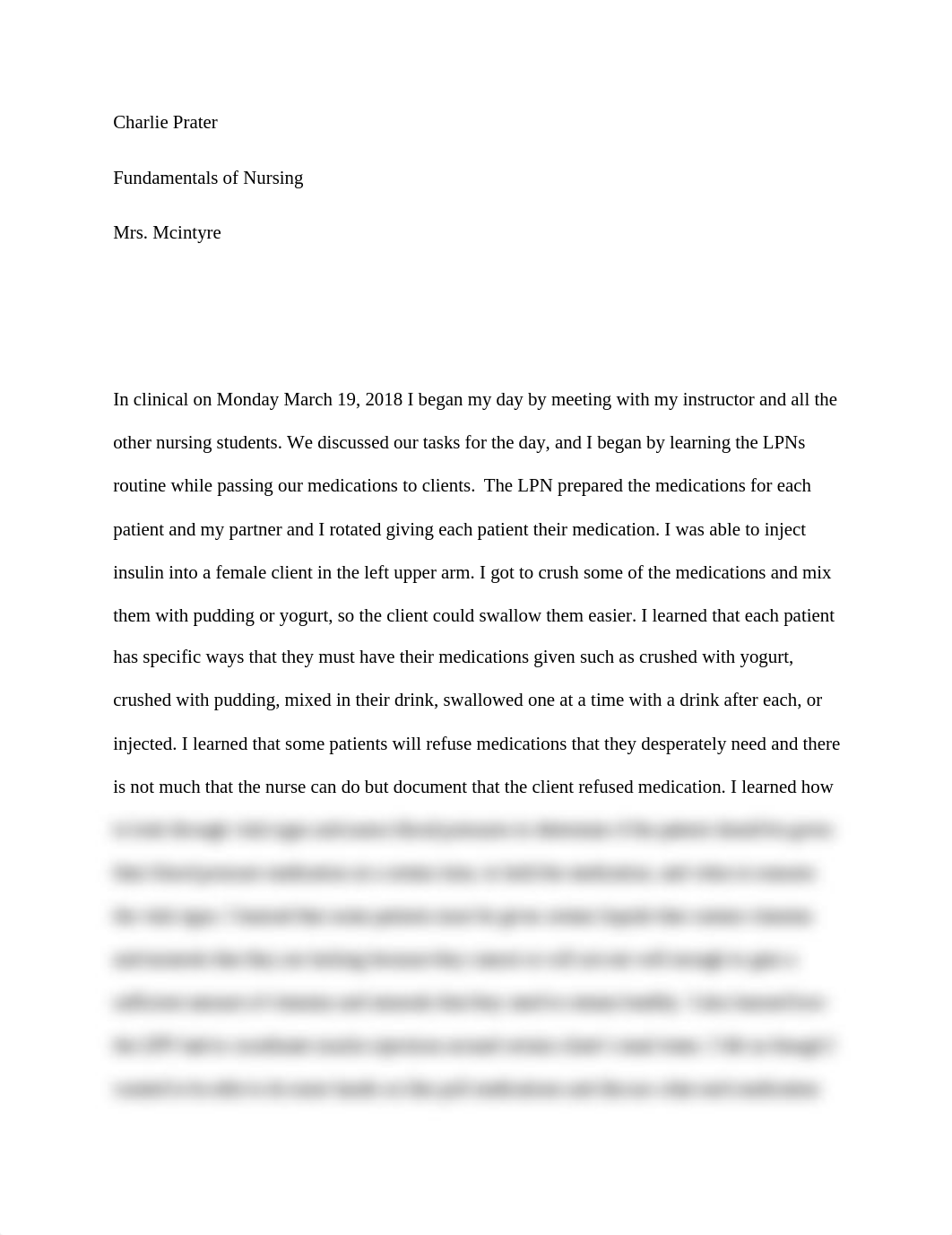 Clinical Reflection two Prater, Charlie.docx_dc92wc28ks2_page1