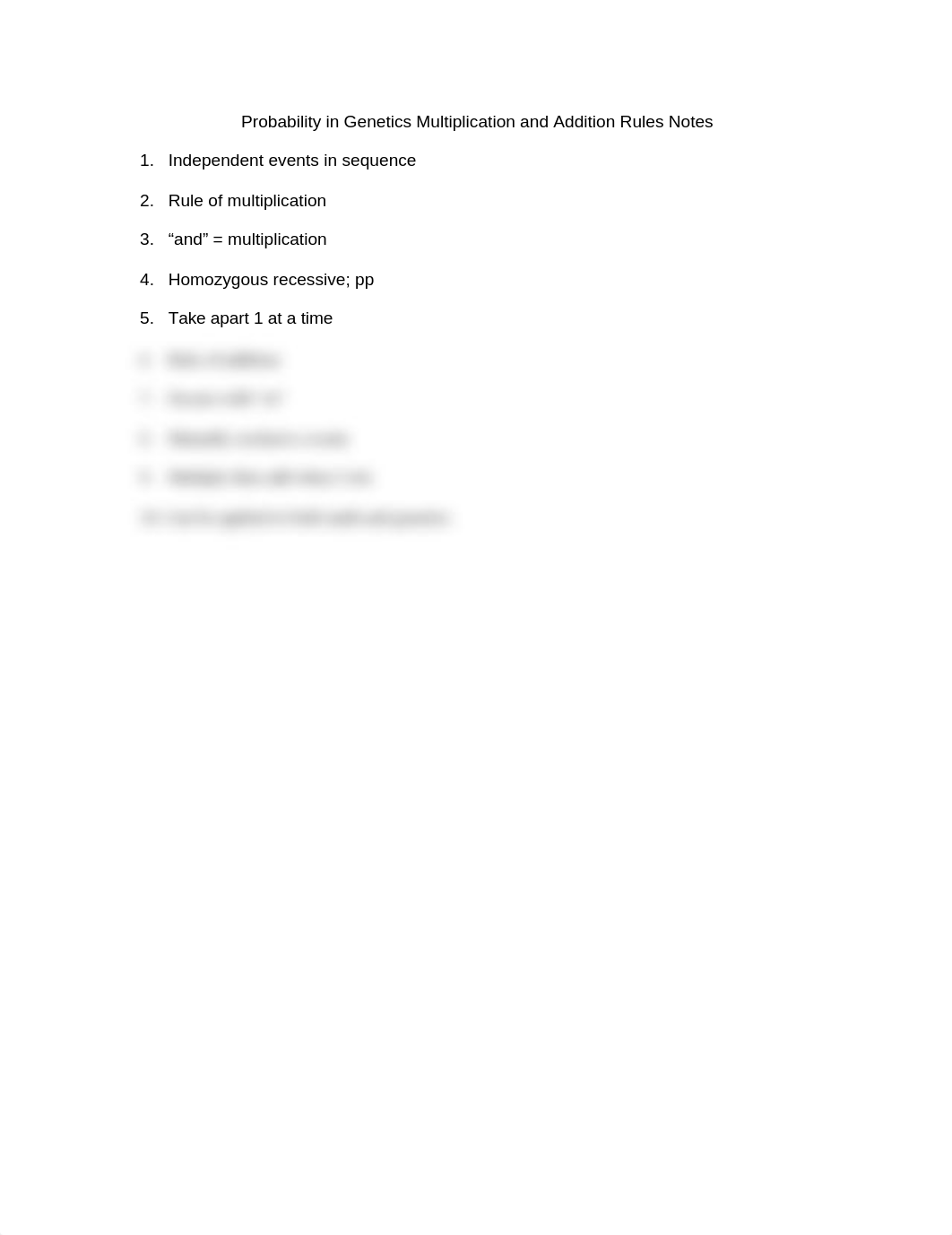 Probability in Genetics Multiplication and Addition Rules Notes_dc94wr8lork_page1