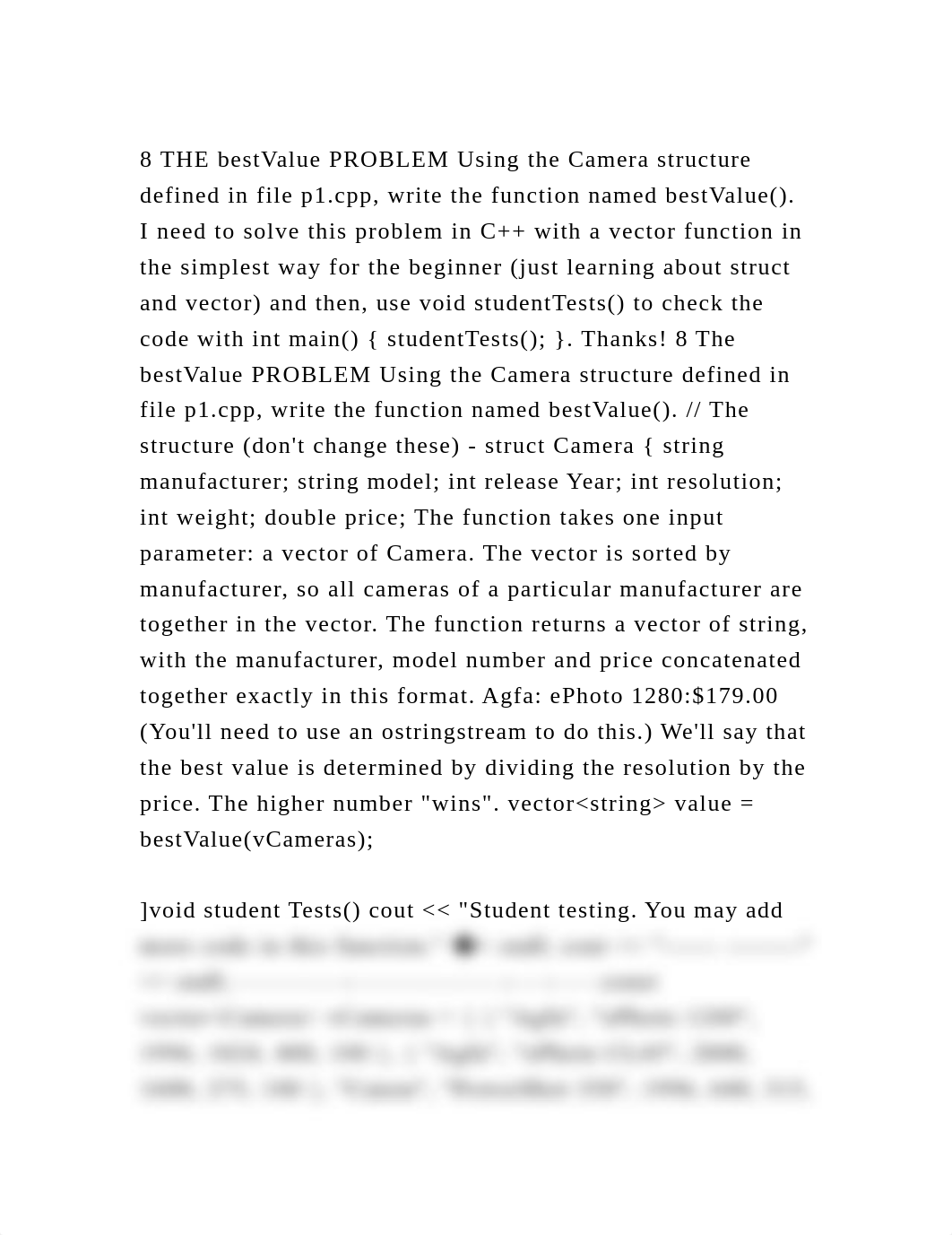 8 THE bestValue PROBLEM Using the Camera structure defined in file p.docx_dc9glfamuhh_page2