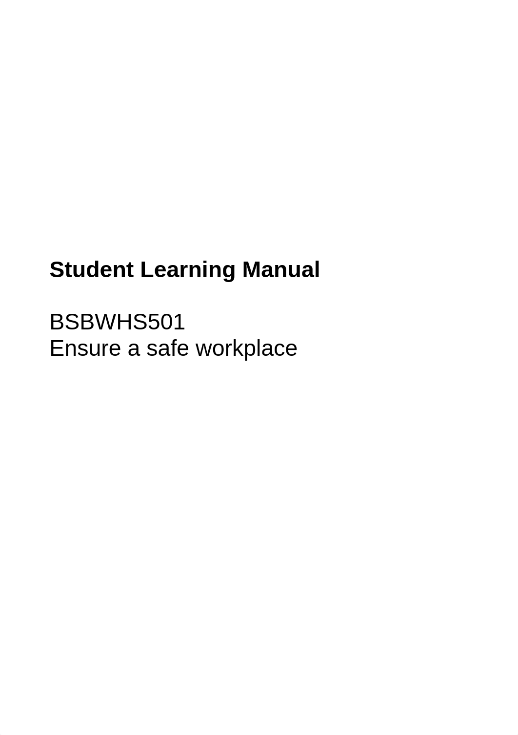 BSBWHS501 Student Learning      Manual.docx_dcasrw99kqx_page1