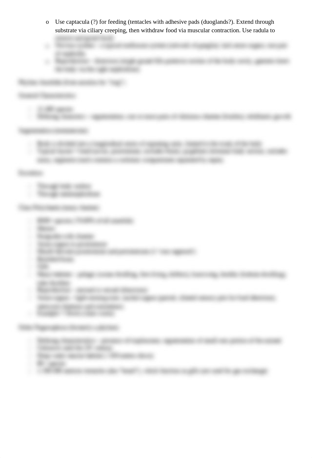 Invertebrate Zoology Study Guide 3.docx_dcax4fl0dey_page2