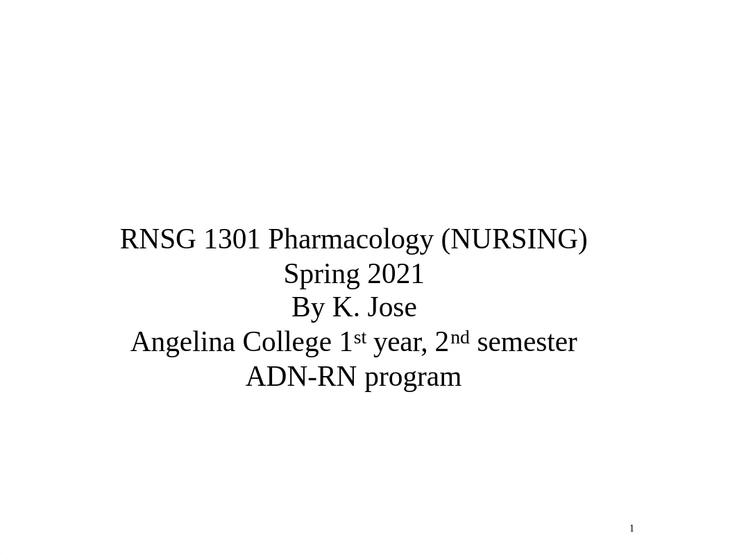 RNSG 1301 Respiratory Pharmacology - Lung agents Spring 2021 1-14-21 (1).pdf_dcaymca43ie_page1