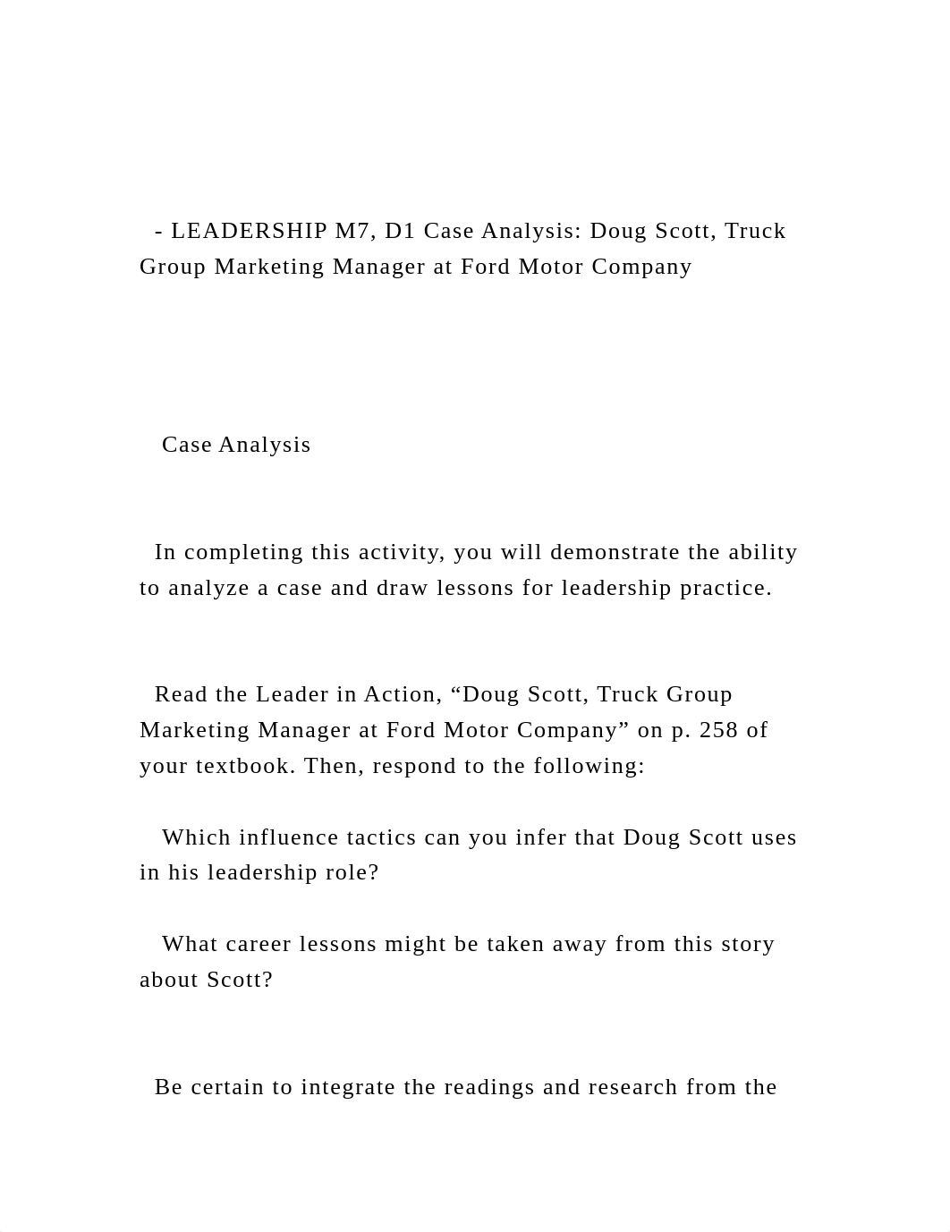 - LEADERSHIP M7, D1 Case Analysis Doug Scott, Truck Group Mark.docx_dcb4506qxb9_page2