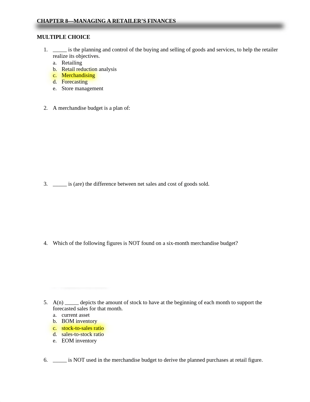 CHAPTER 8 QUIZ—MANAGING A RETAILER'S FINANCES_dcbztllh63x_page1