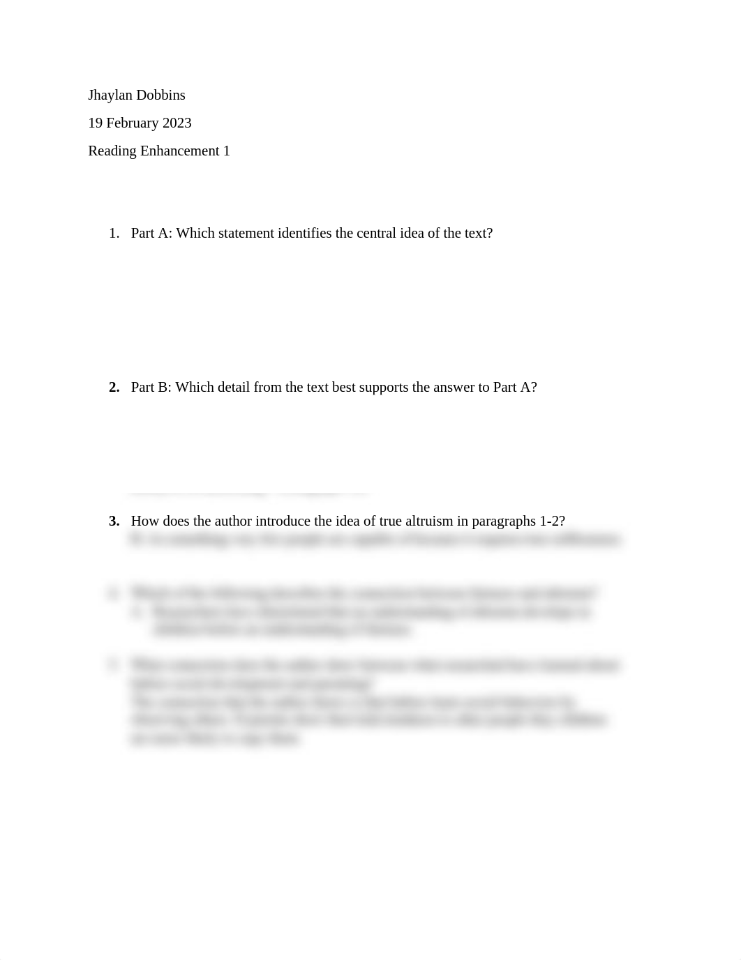 Answers to Does Altruism Really Exist.docx_dcc560b9hj6_page1