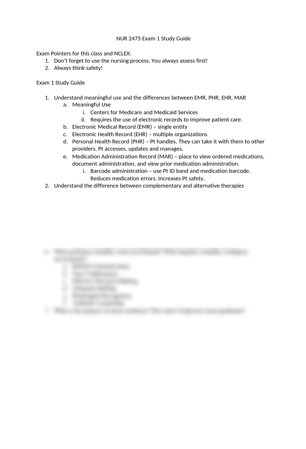 Carlie_Exam 1 Study Guide.docx_dcc9q5mx8yn_page1