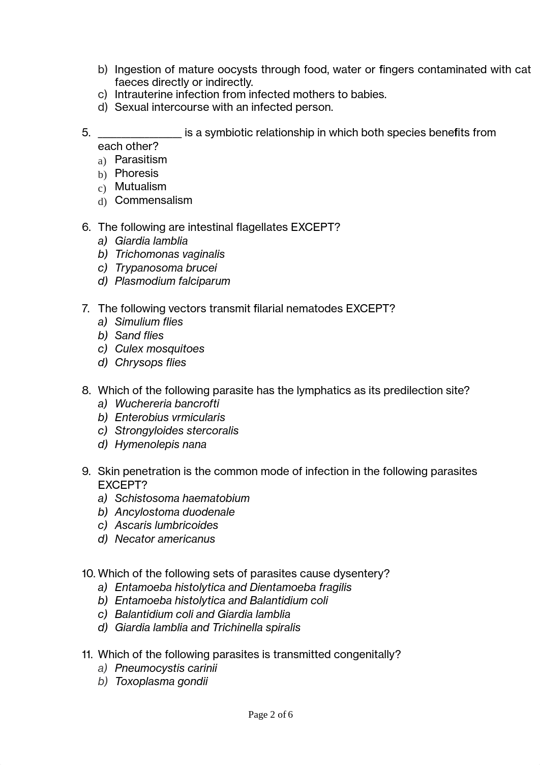 HNU B207 Medical Parasitology exam final.pdf_dccbjqontul_page2