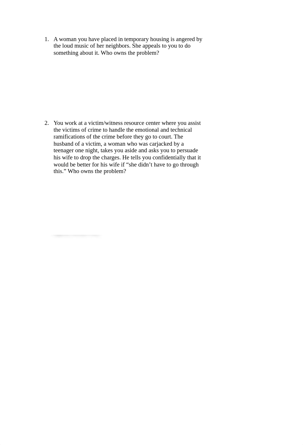 A woman you have placed in temporary housing is angered by the loud music of her neighbors.docx_dcchb8k55n0_page1