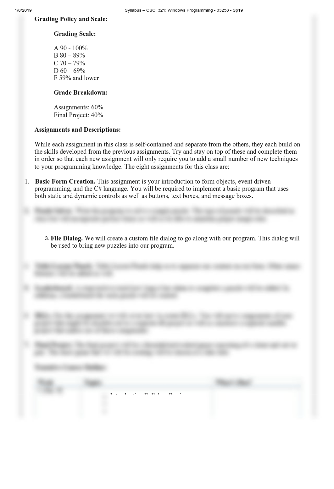Syllabus - CSCI 321_ Windows Programming - 03258 - Sp19.pdf_dcd19h8ih9i_page2