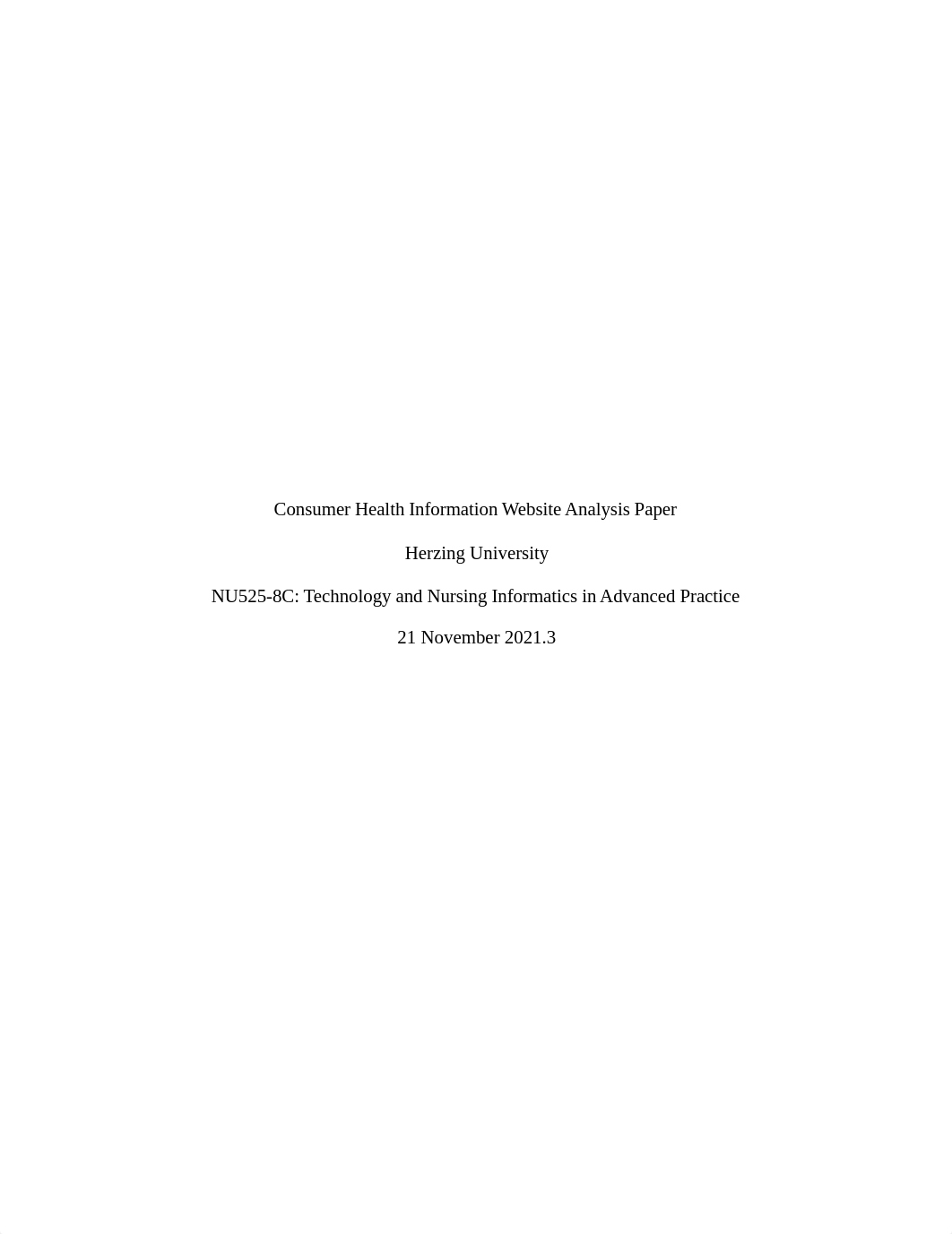 Consumer Health Information Website Analysis Paper.docx_dcd335rvtpj_page1