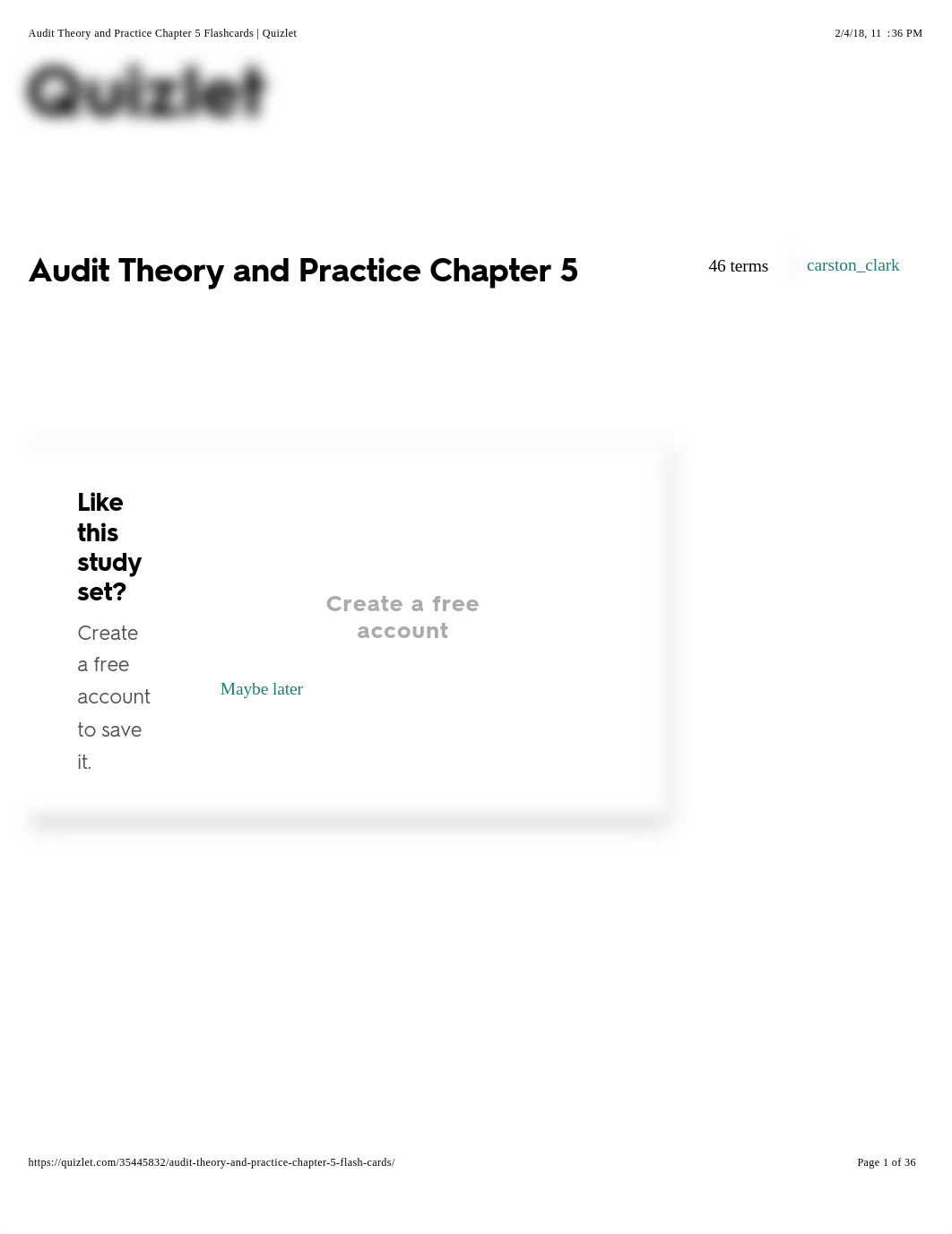 Audit Theory and Practice Chapter 5 Flashcards | Quizlet.pdf_dcdmgkc27pg_page1